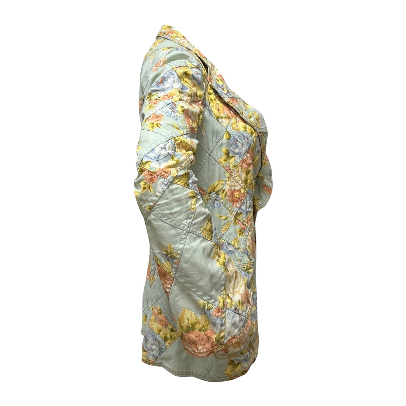 JUNYA WATANABE Spring Summer 2002 Patchwork Floral Print Tailored Jacket - 3