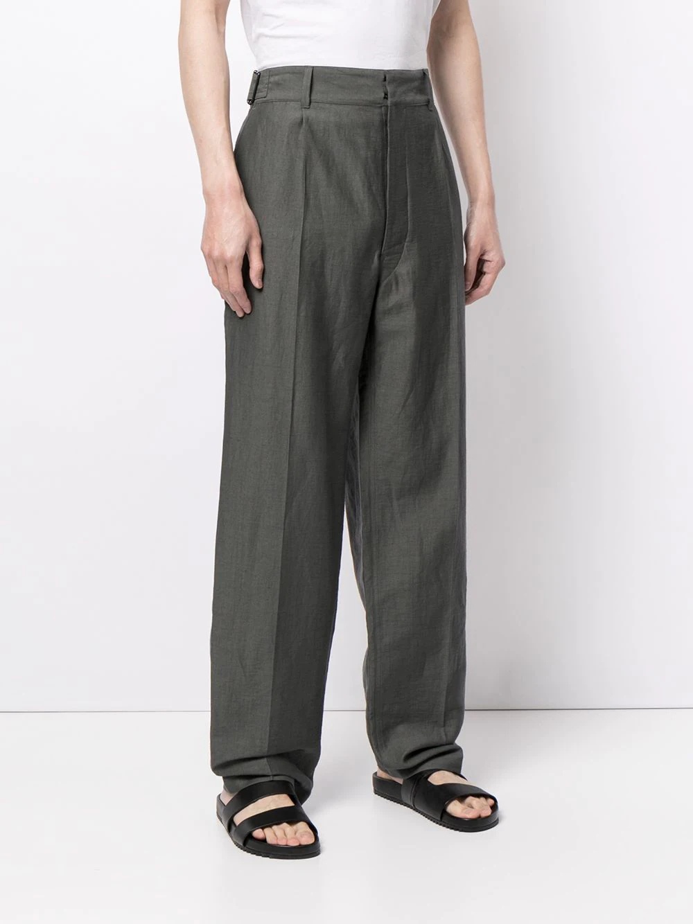 high-waist wide-leg trousers - 3