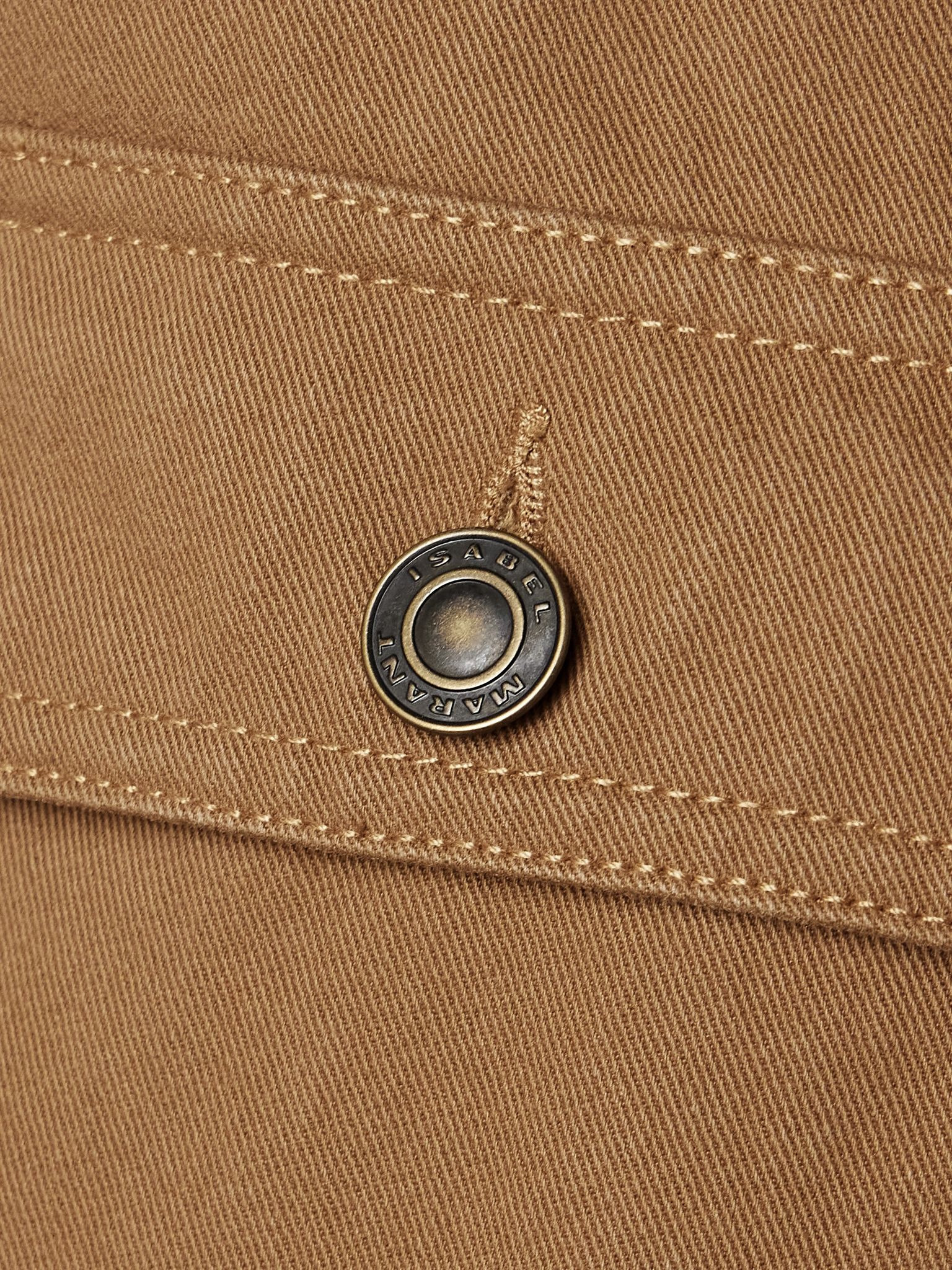 Ninon corduroy-trimmed cotton-twill jacket Brown - 5