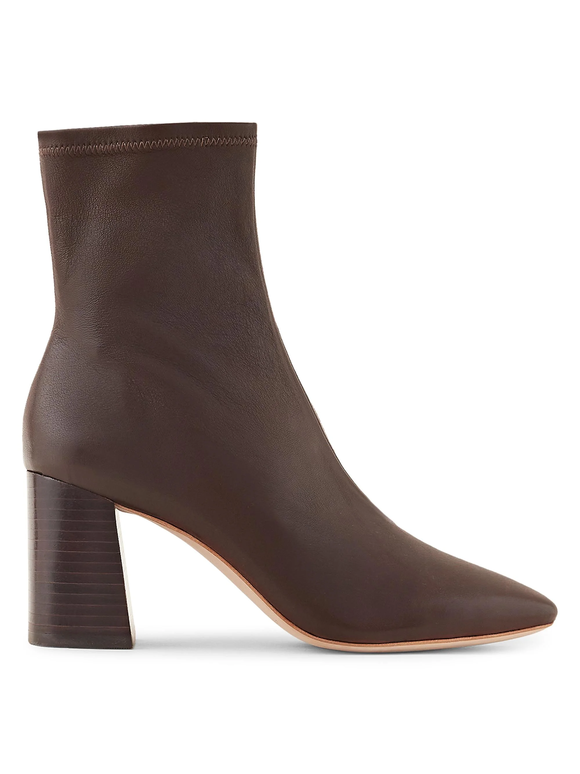Women's Elise Leather Ankle Boots - Chocolate - 1