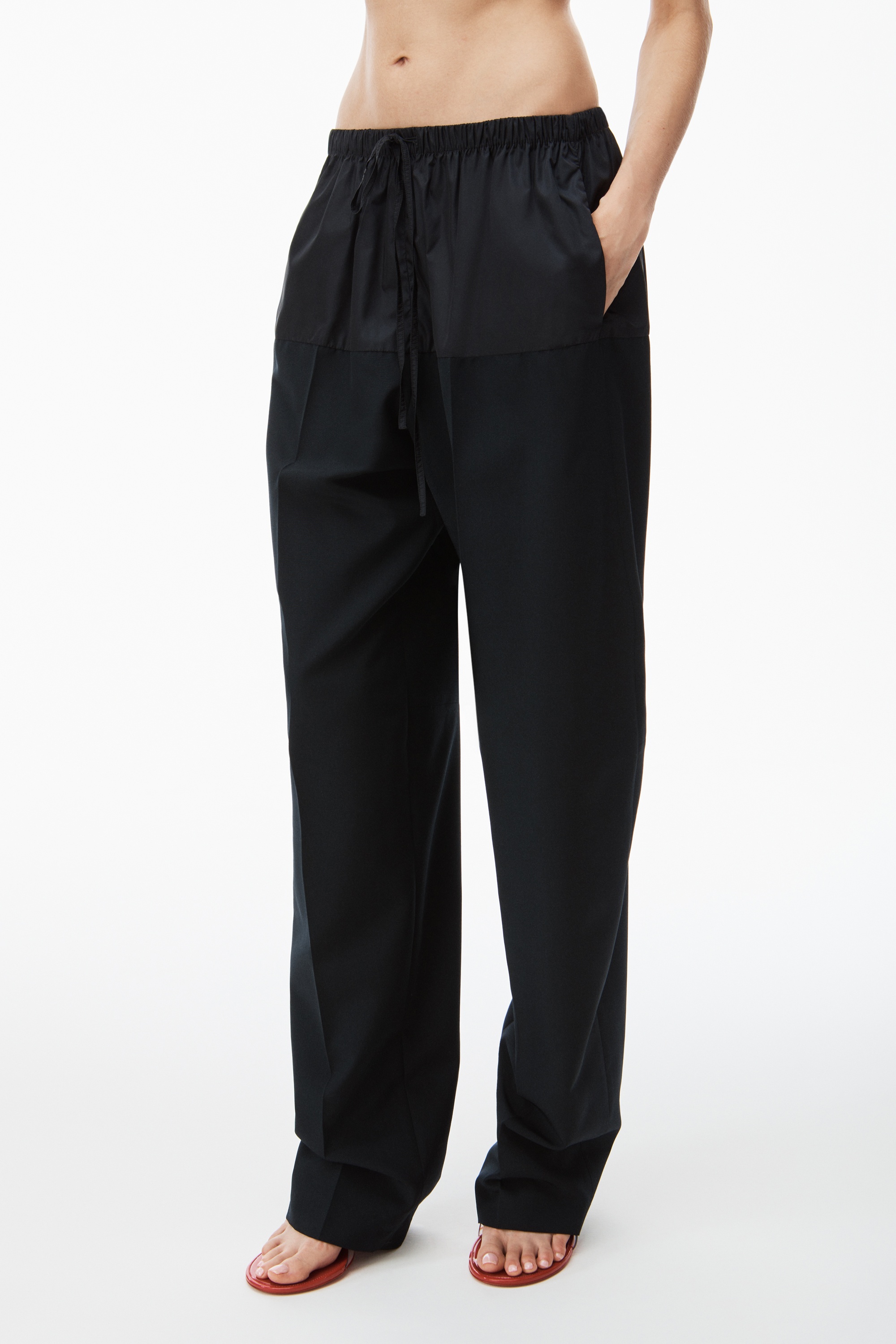 articulated pant in crisp nylon - 3