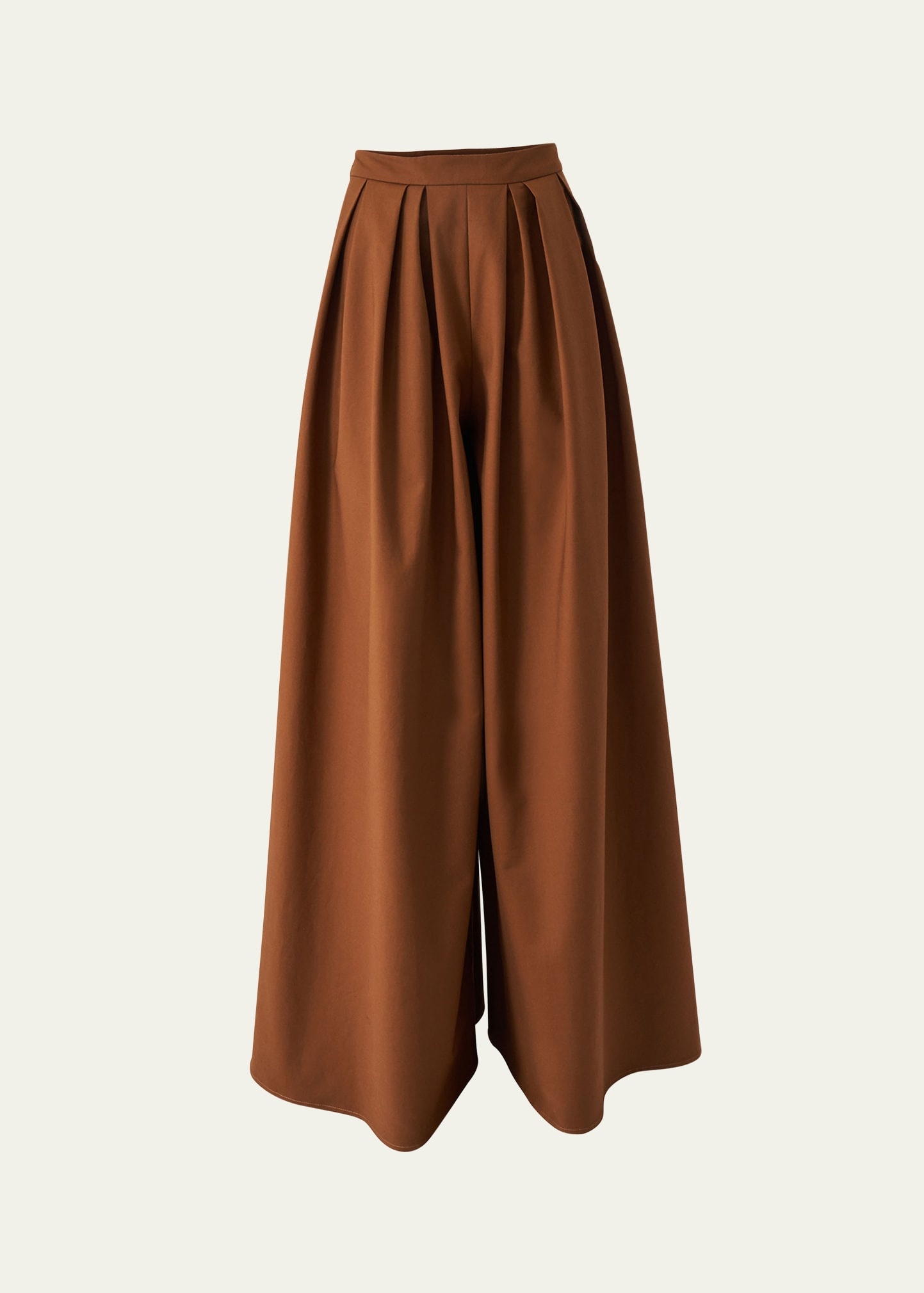 Pleated Wide-Leg Palazzo Pants - 1