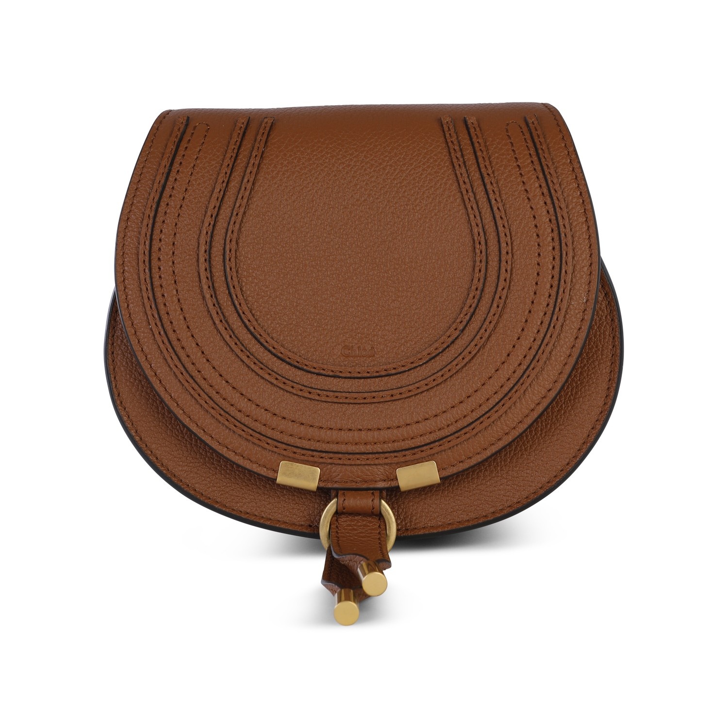 TAN LEATHER MARCIE SMALL SHOULDER BAG - 1