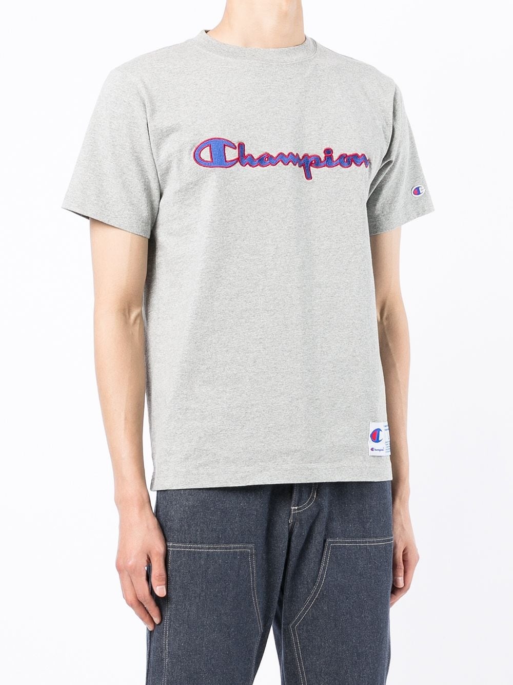 embroidered logo T-shirt - 3