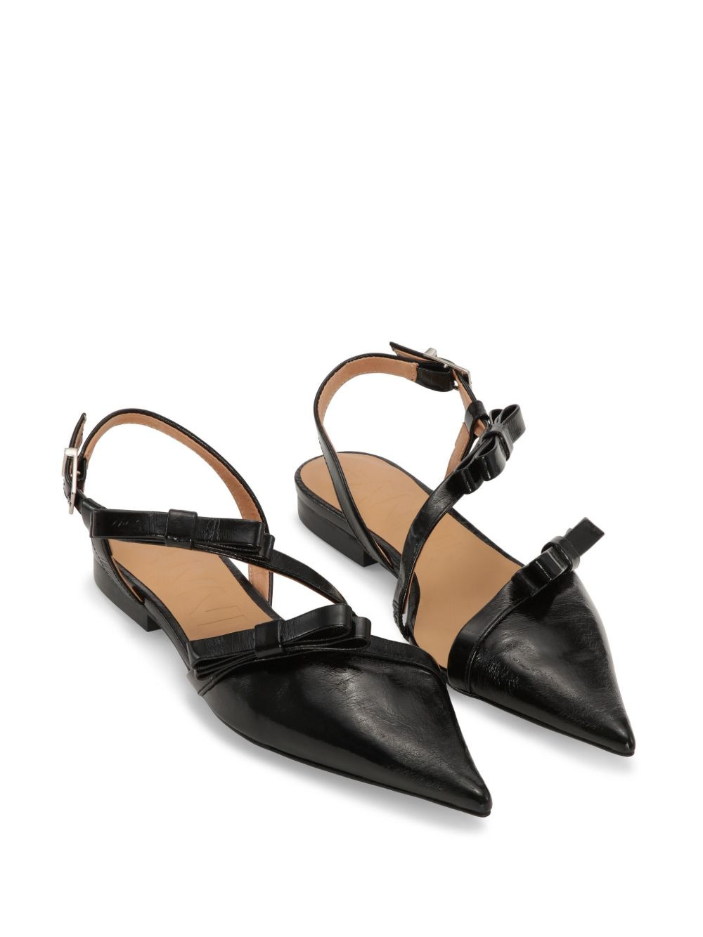 bow-detail slingback ballerina shoes - 2