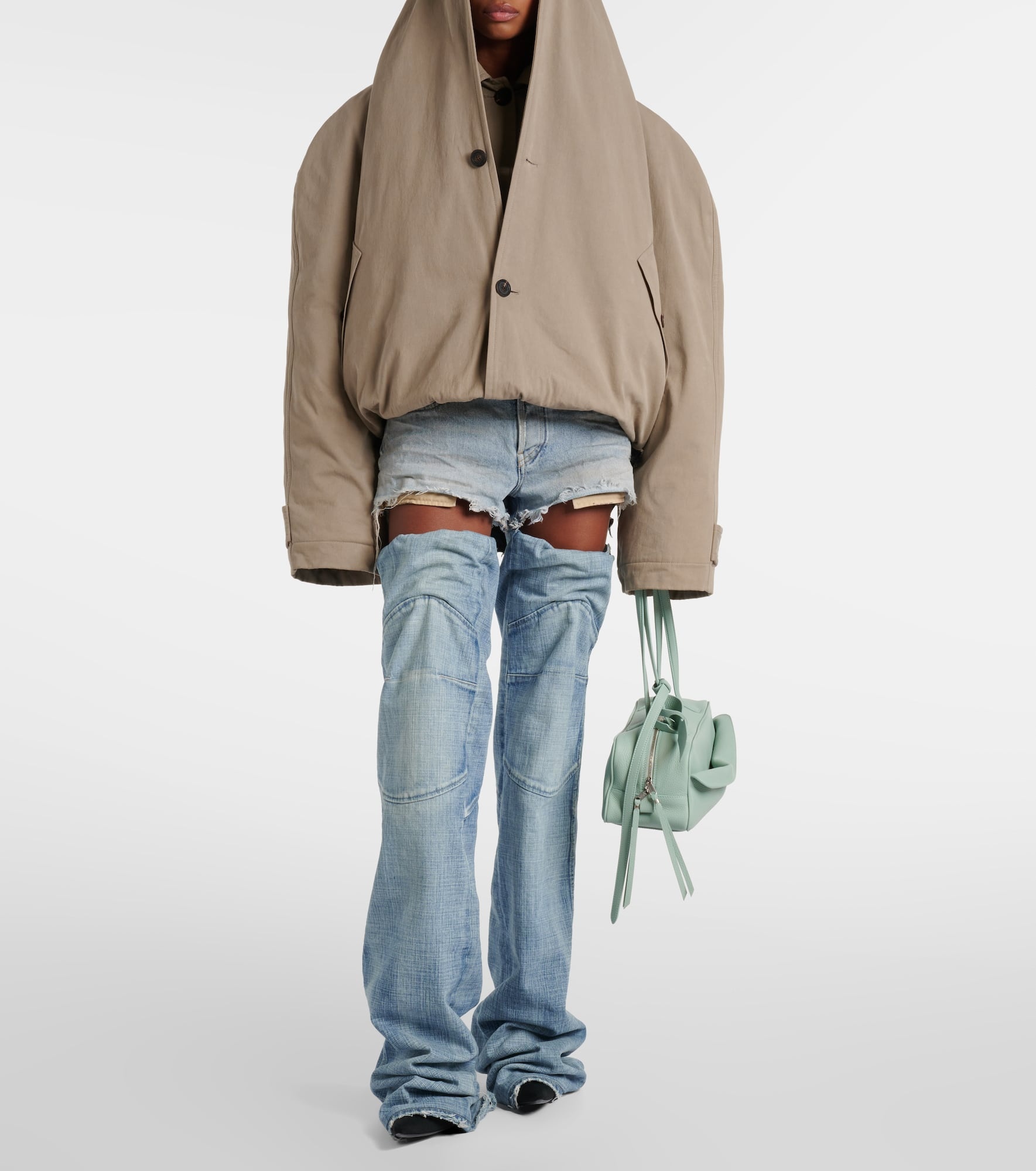 Deconstructed cotton twill trench coat - 2