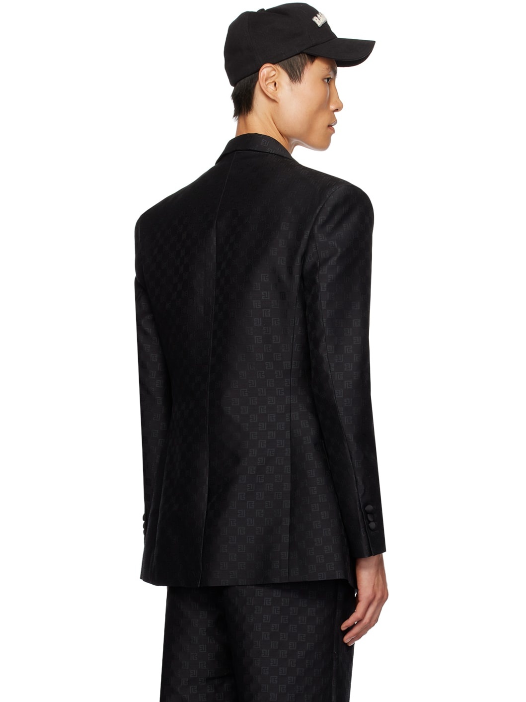 Black Mini Monogram Blazer - 3