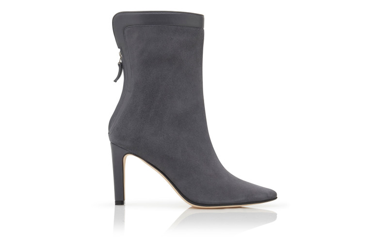 Grey Suede Ankle Boots 1