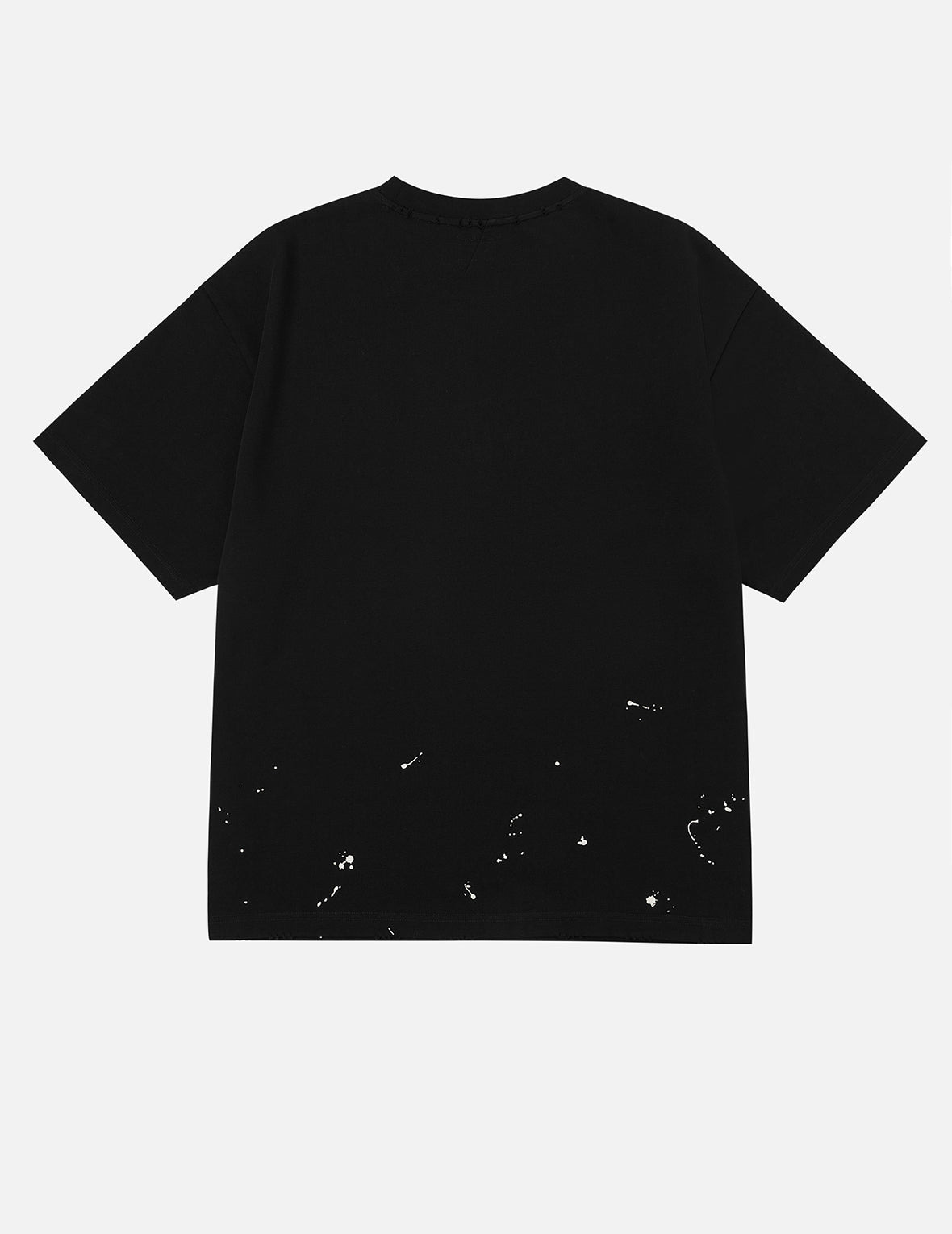Graffiti-Style Seagull and Logo Print Relax Fit T-Shirt - 4