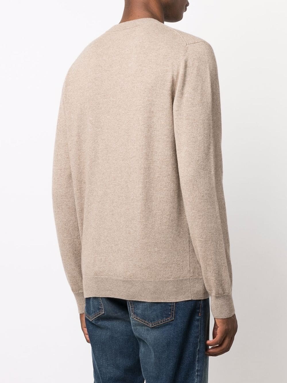 plain fine-knit jumper - 4