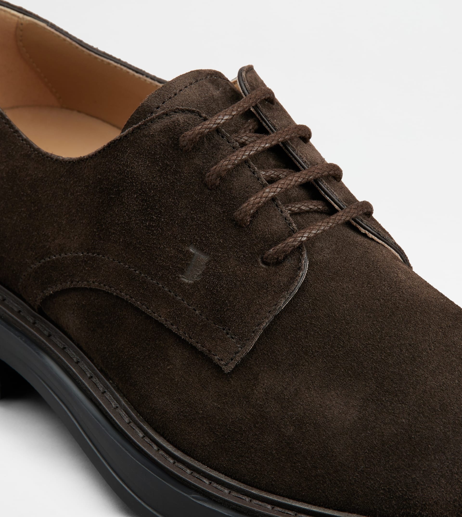 LACE-UPS IN SUEDE - BROWN - 5