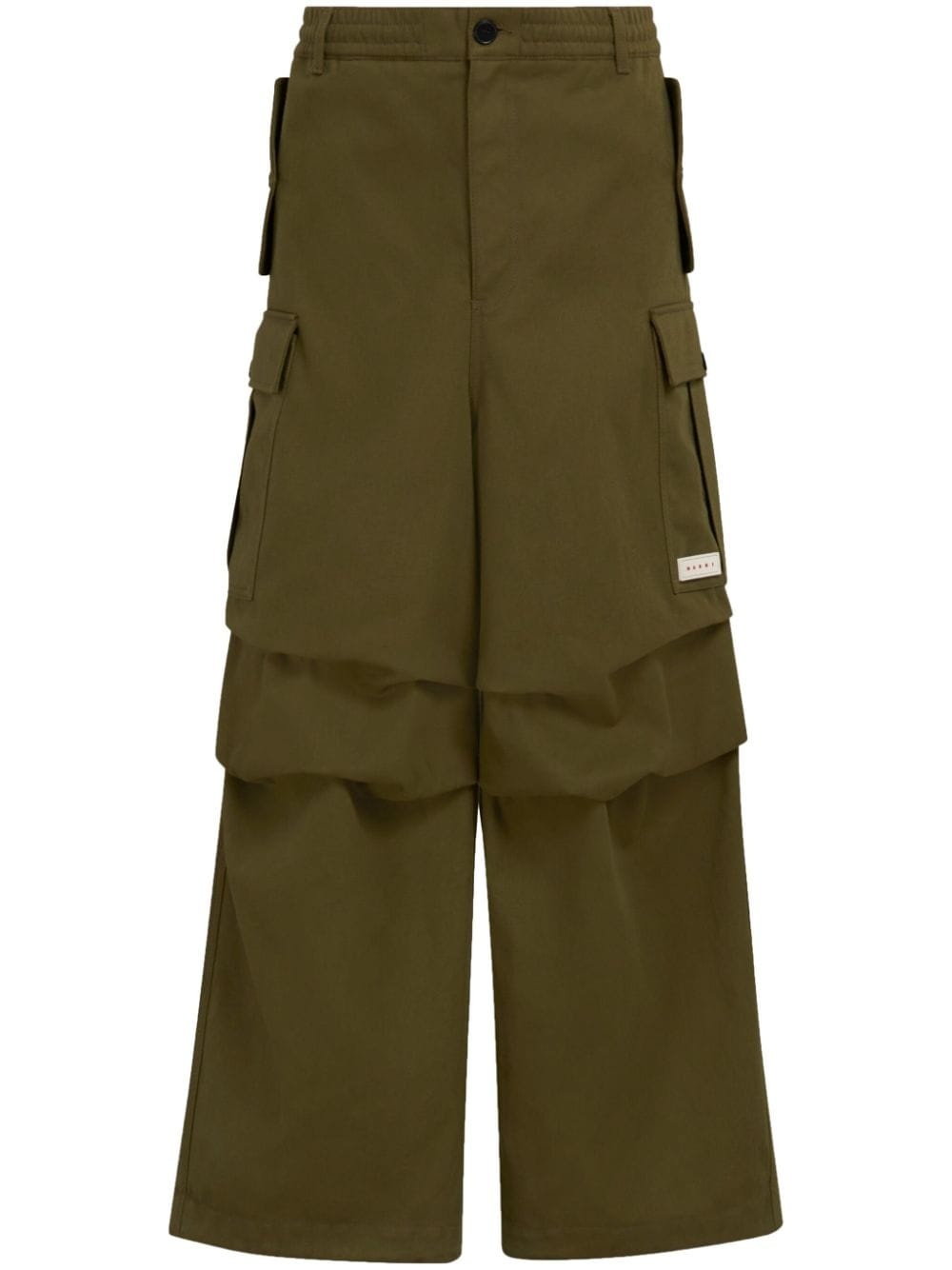 wide-leg cargo trousers - 1