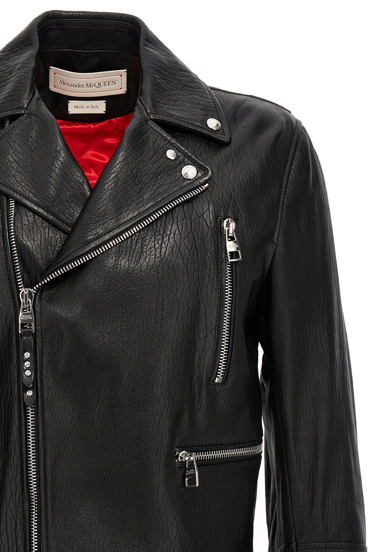 Texture leather jacket - 4