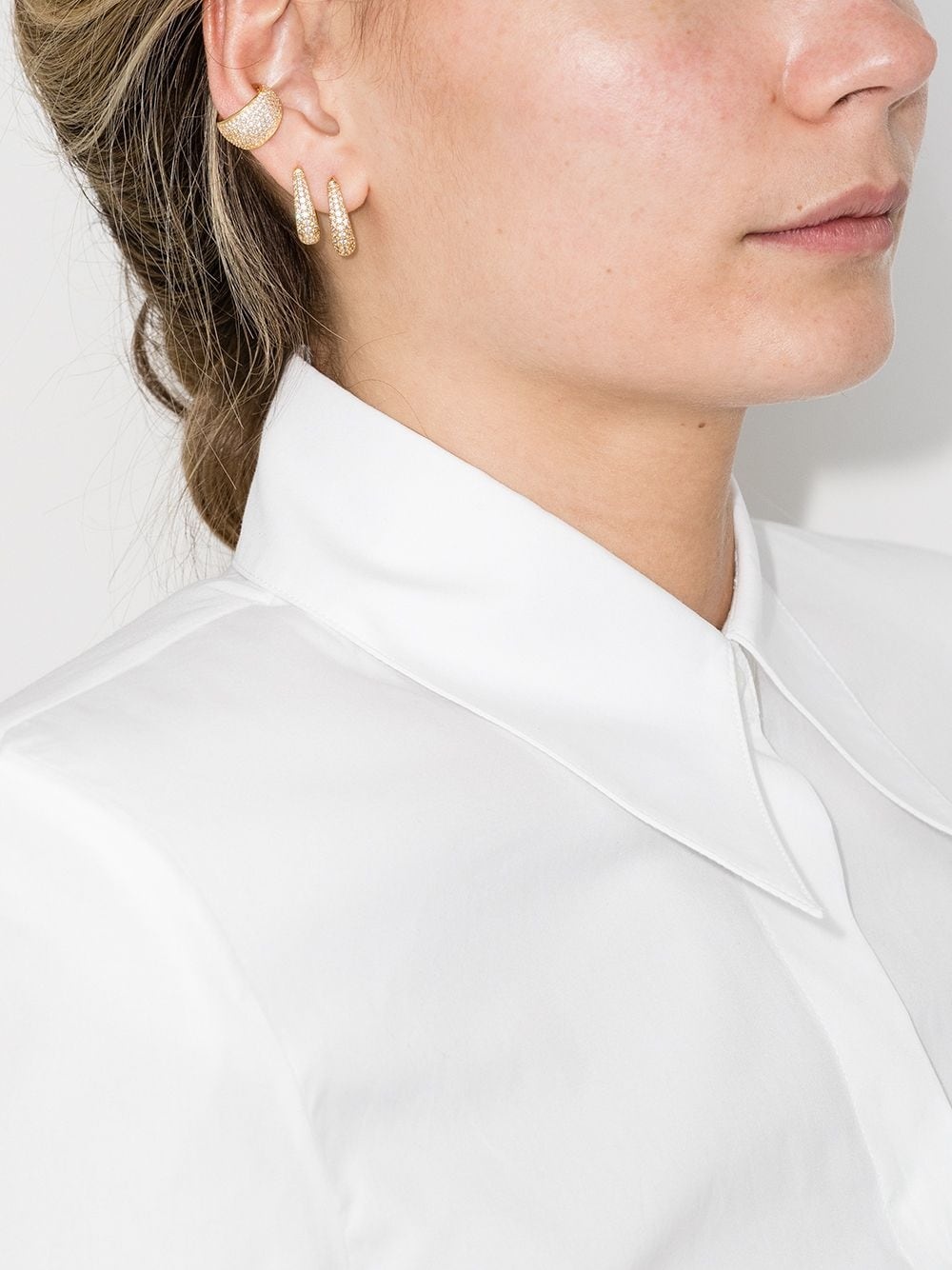 Liz pavÃ© hoop earrings - 5