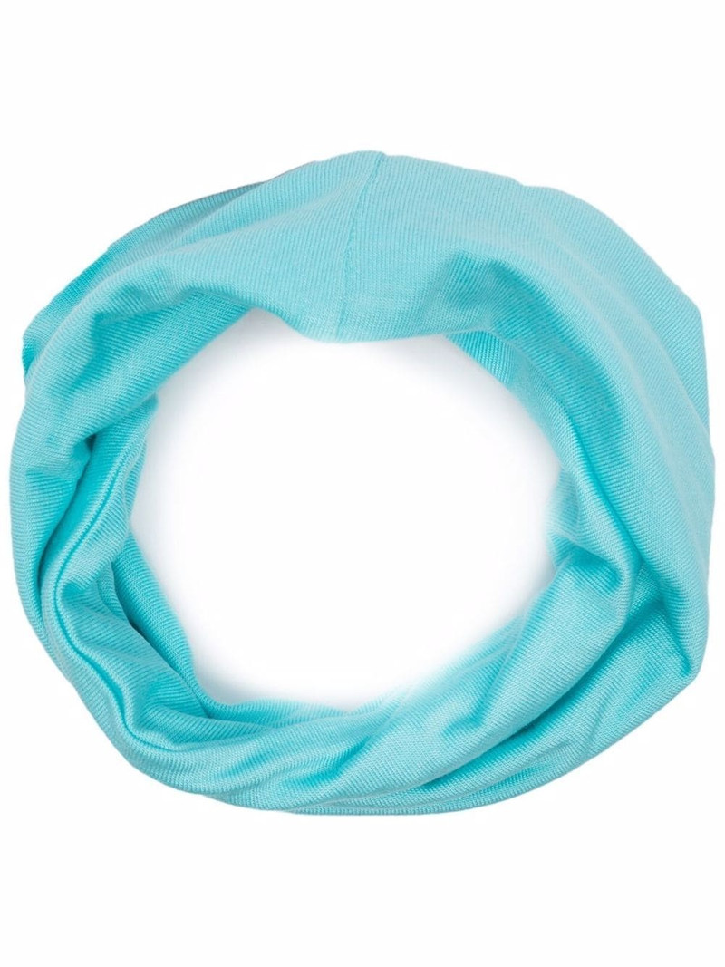 logo-embroidered snood 1