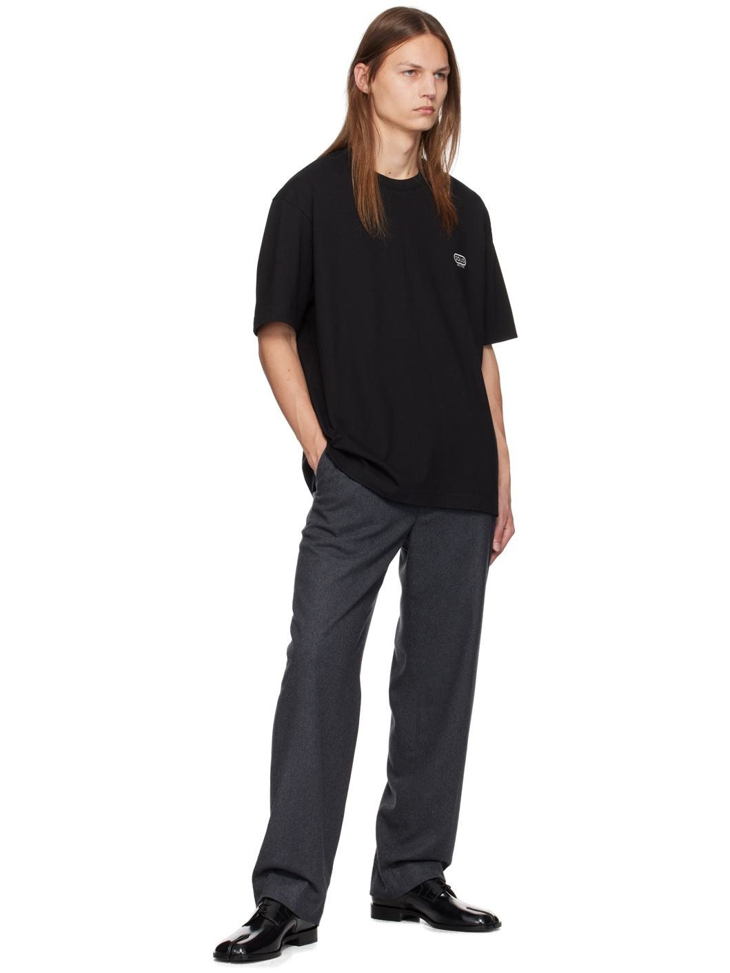Black Round Logo T-Shirt - 4