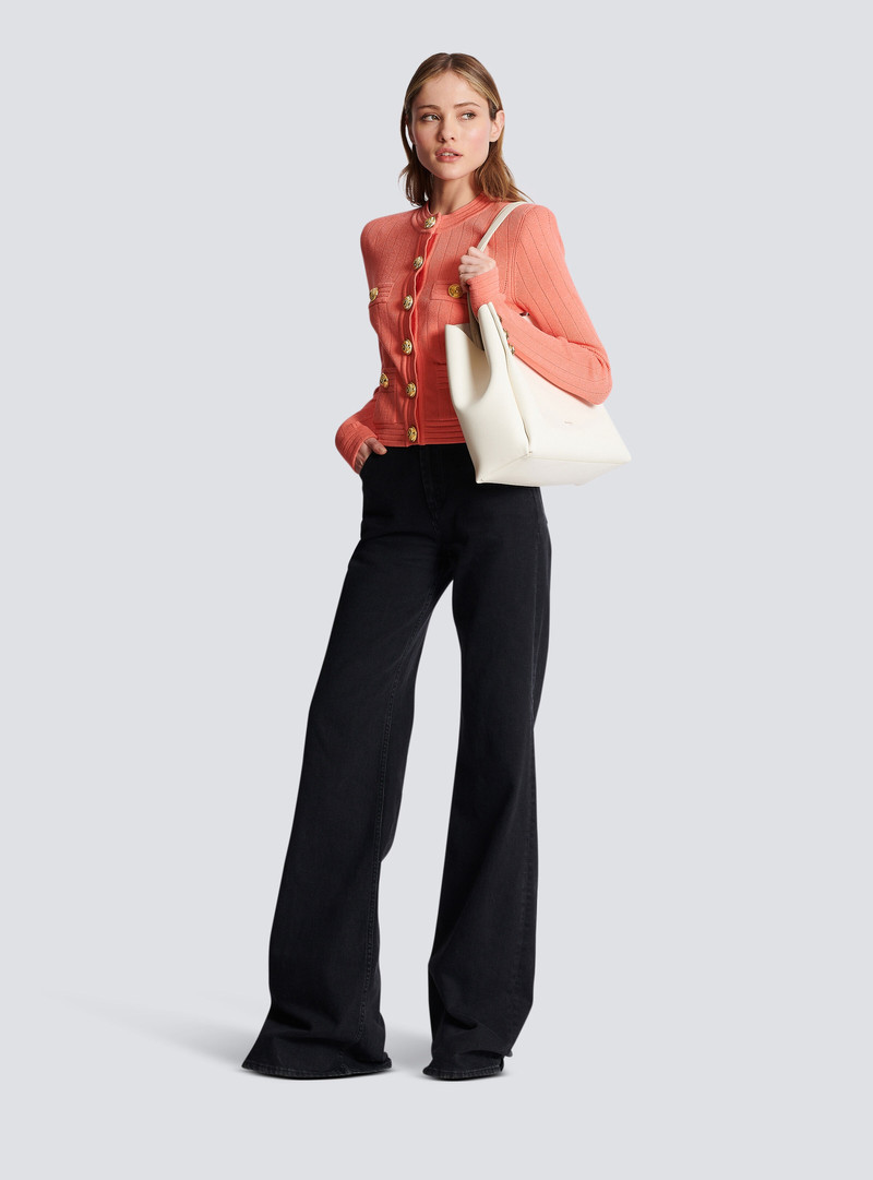 Balmain Buttoned fine knit cardigan outlook