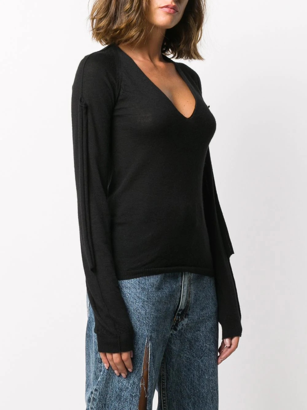 exposed-seam long sleeved top - 3