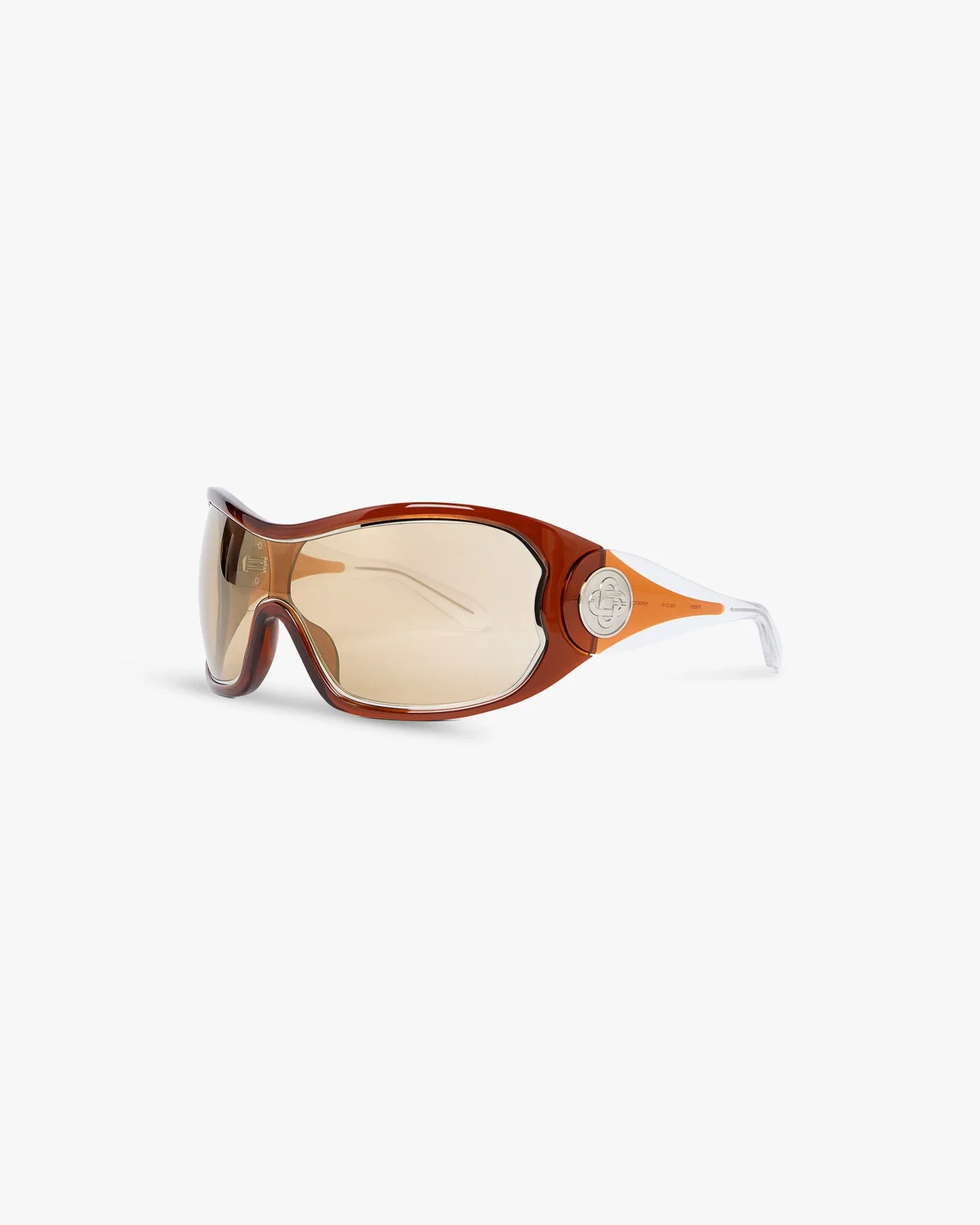 Brown Outline Shield Sunglasses - 1