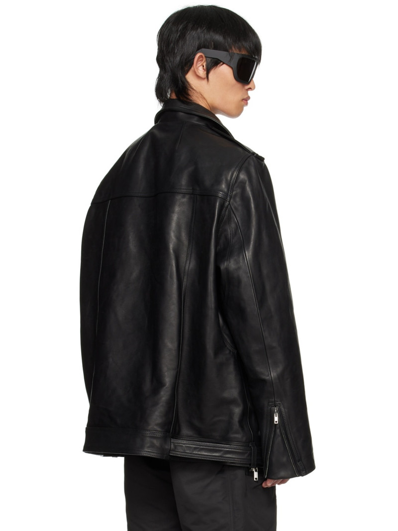 Black Jumbo Luke Stooges Leather Jacket 3