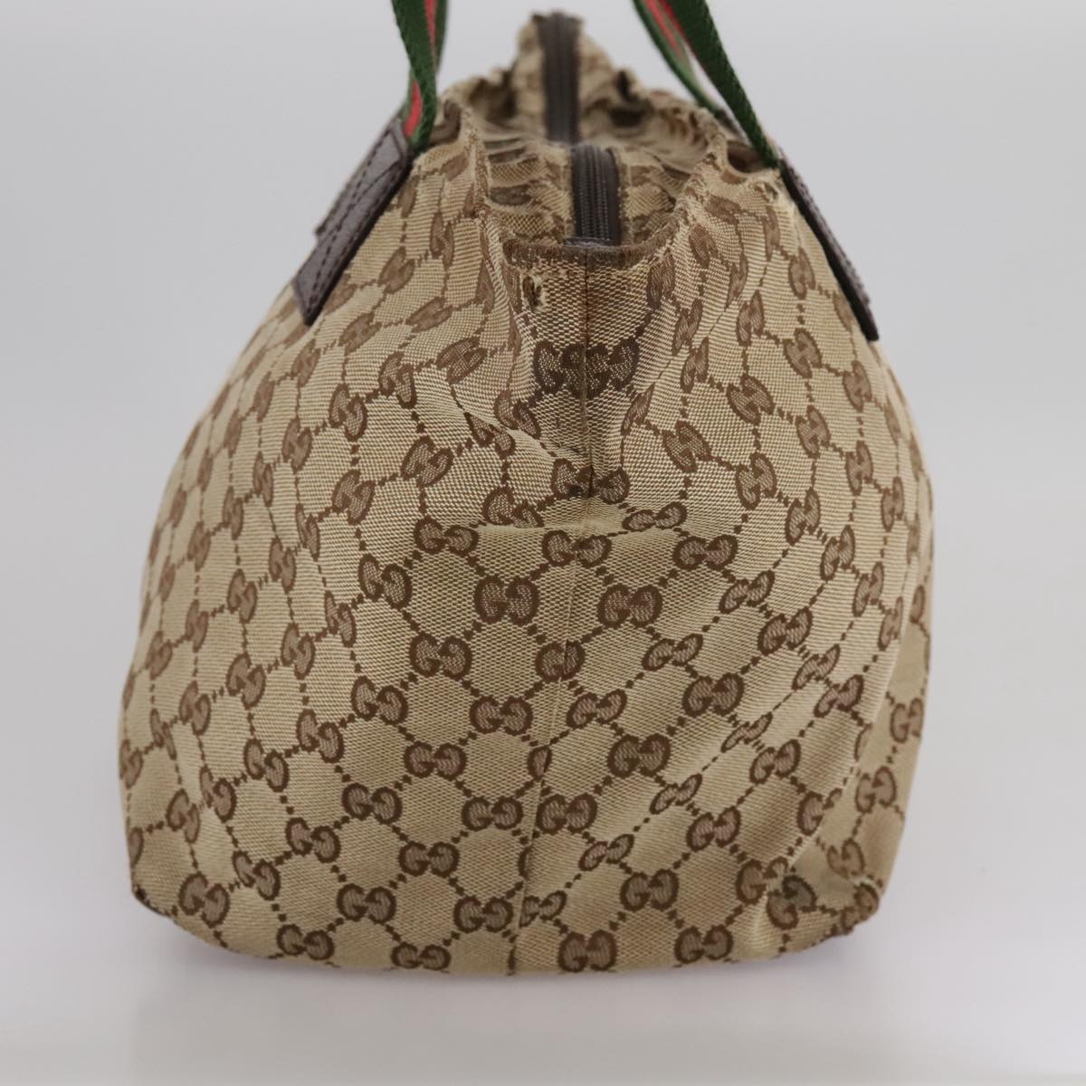 GUCCI GG Canvas Web Sherry Line Tote Bag Beige Silver - 4