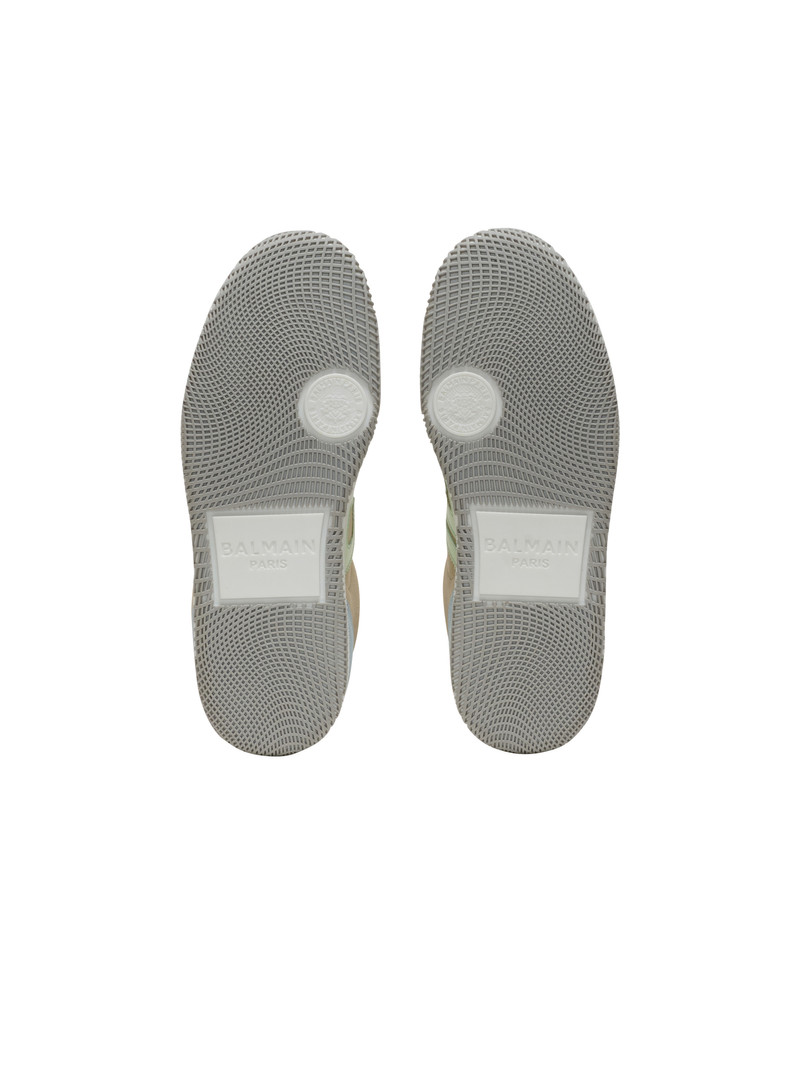 Balmain Swan trainers in calfskin and suede 4
