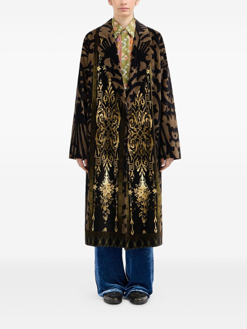 Pierre-Louis Mascia damask-print velvet coat outlook
