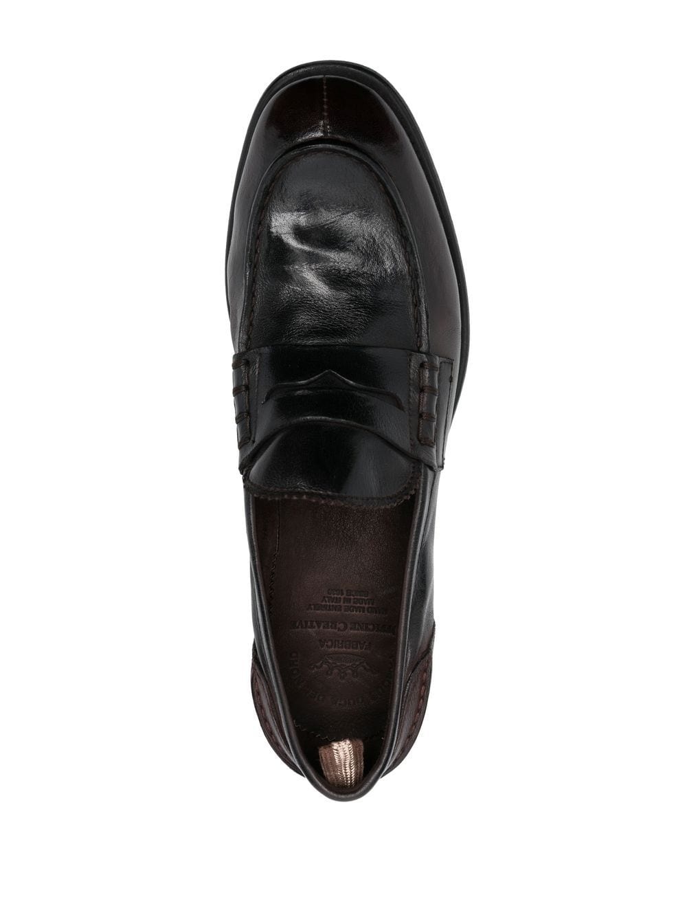 penny-slot leather loafers - 4