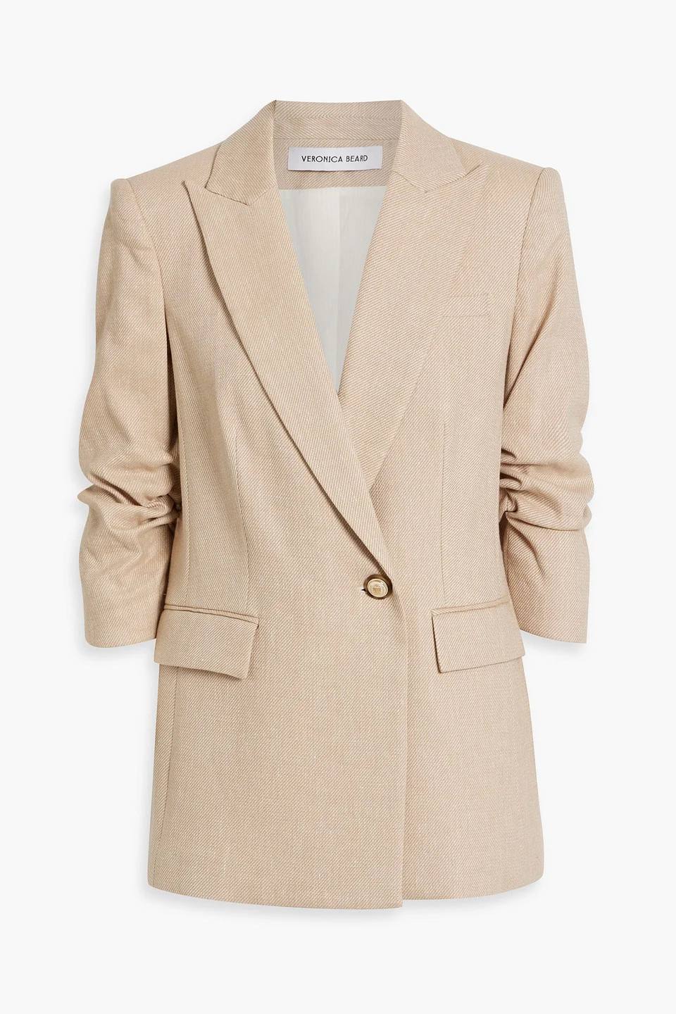 Kimmel ruched linen-blend twill blazer - 1