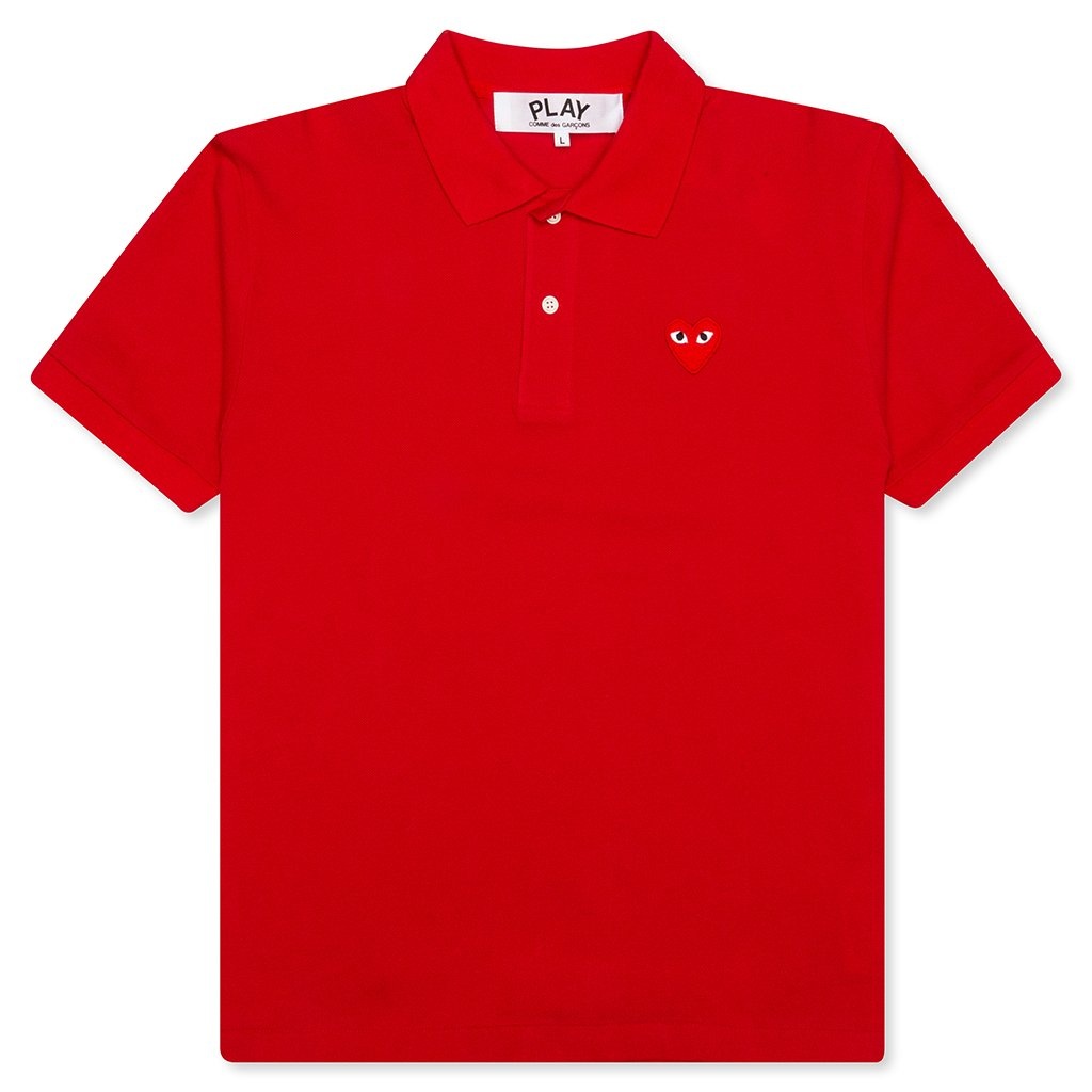 COMME DES GARCONS PLAY POLO SHIRT - RED - 1