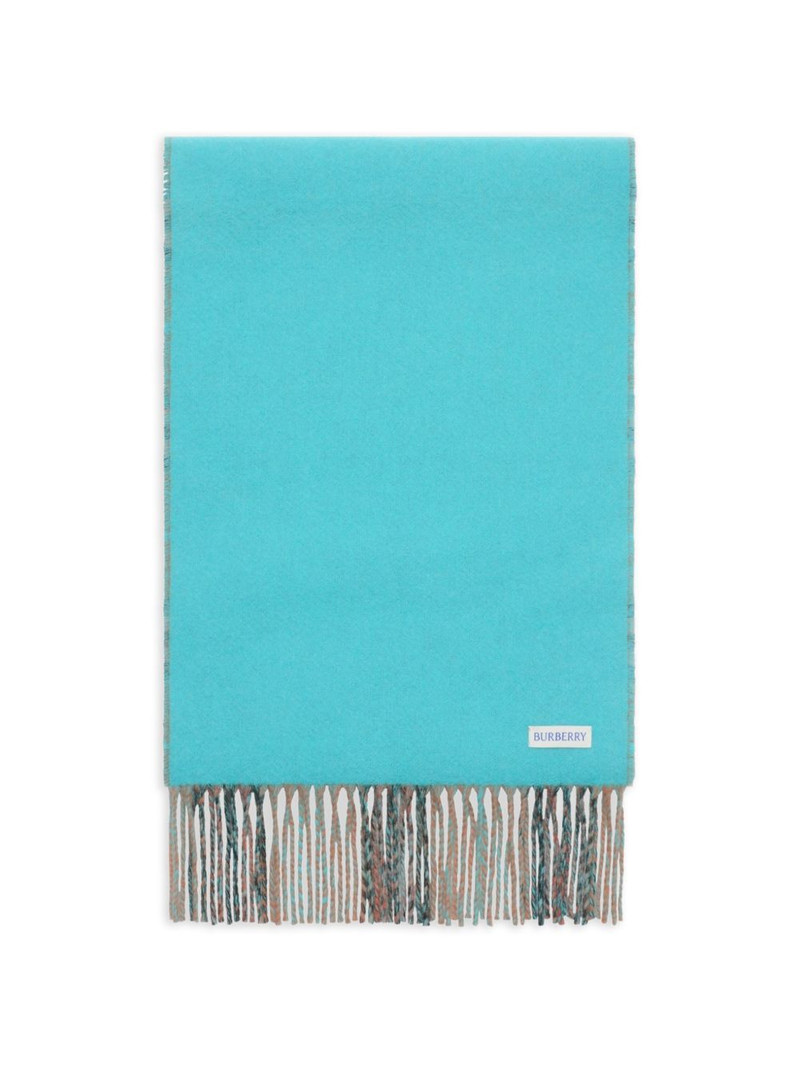 gradient Check cashmere scarf 1