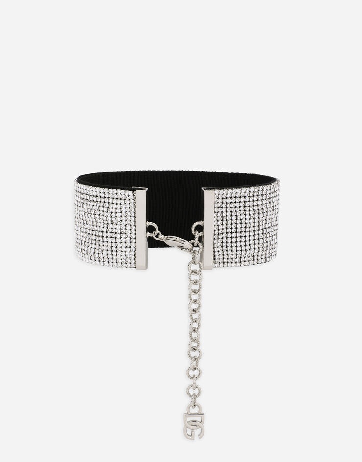 Crystal mesh choker - 2