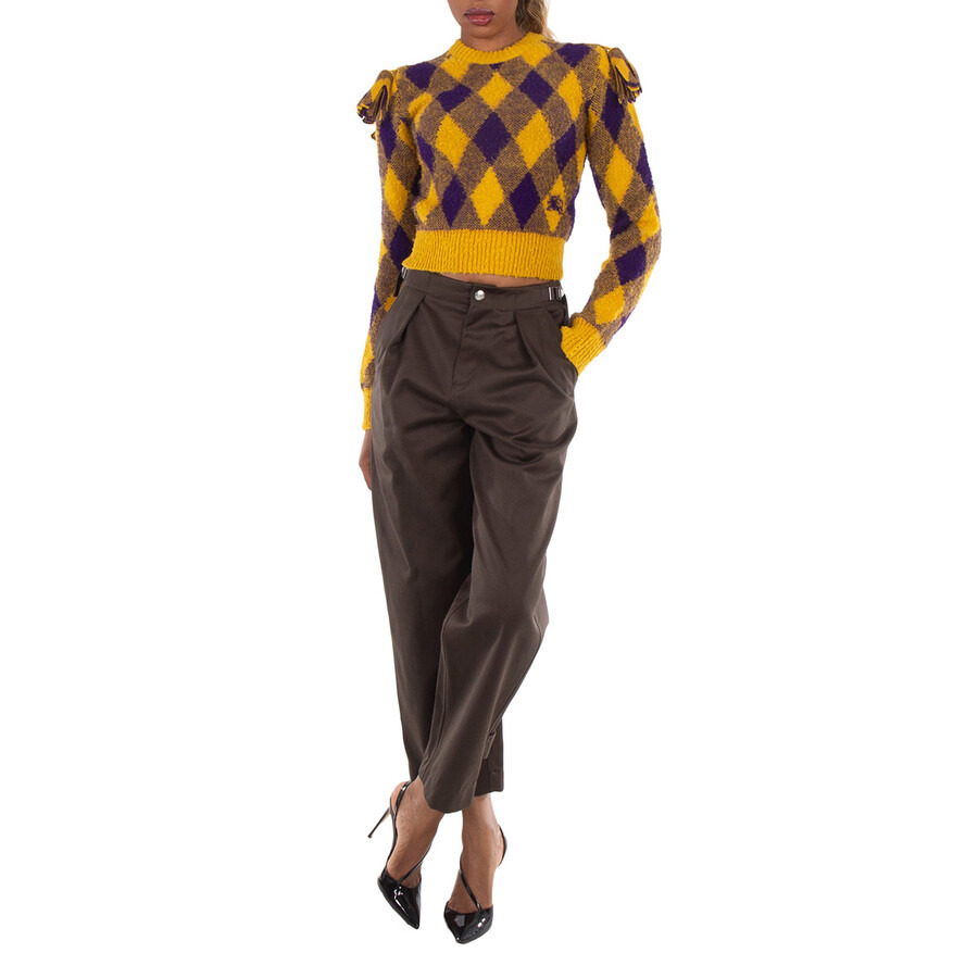 Burberry Wool Argyle Sweater With Check Pattern - 6