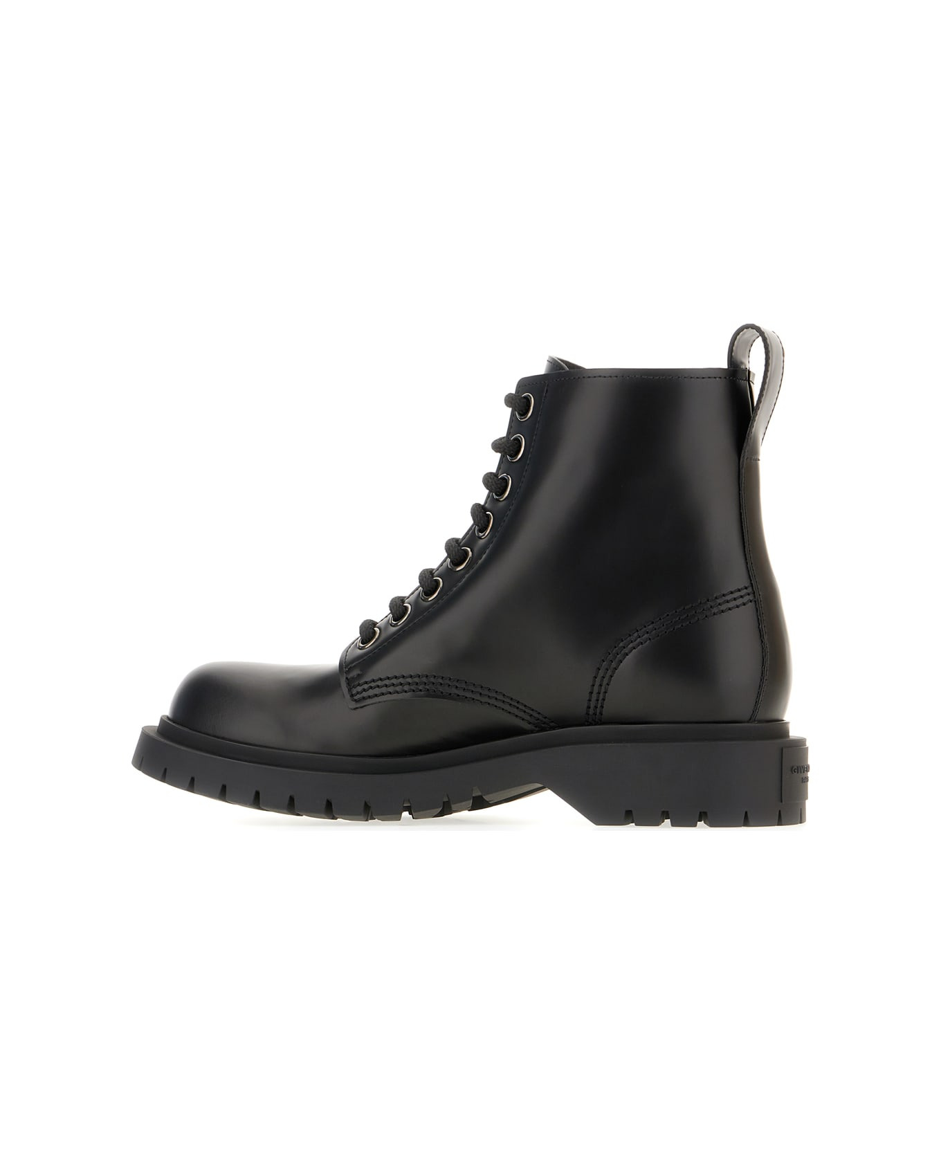 Black Leather Ankle Boots - 3
