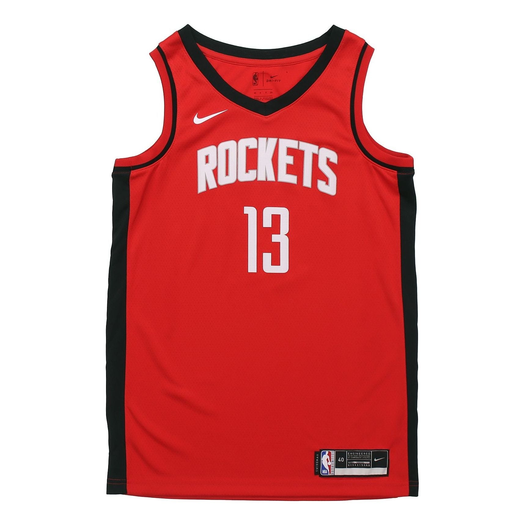 Nike NBA SW 20 Houston Rockets 13 James Harden Rockets Icon Edition 2020 Swingman Jersey Red CW3666- - 1