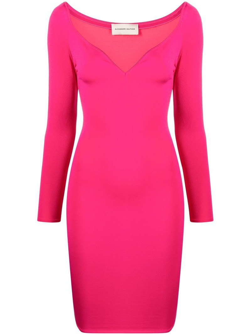 plunging V-neck midi dress 1