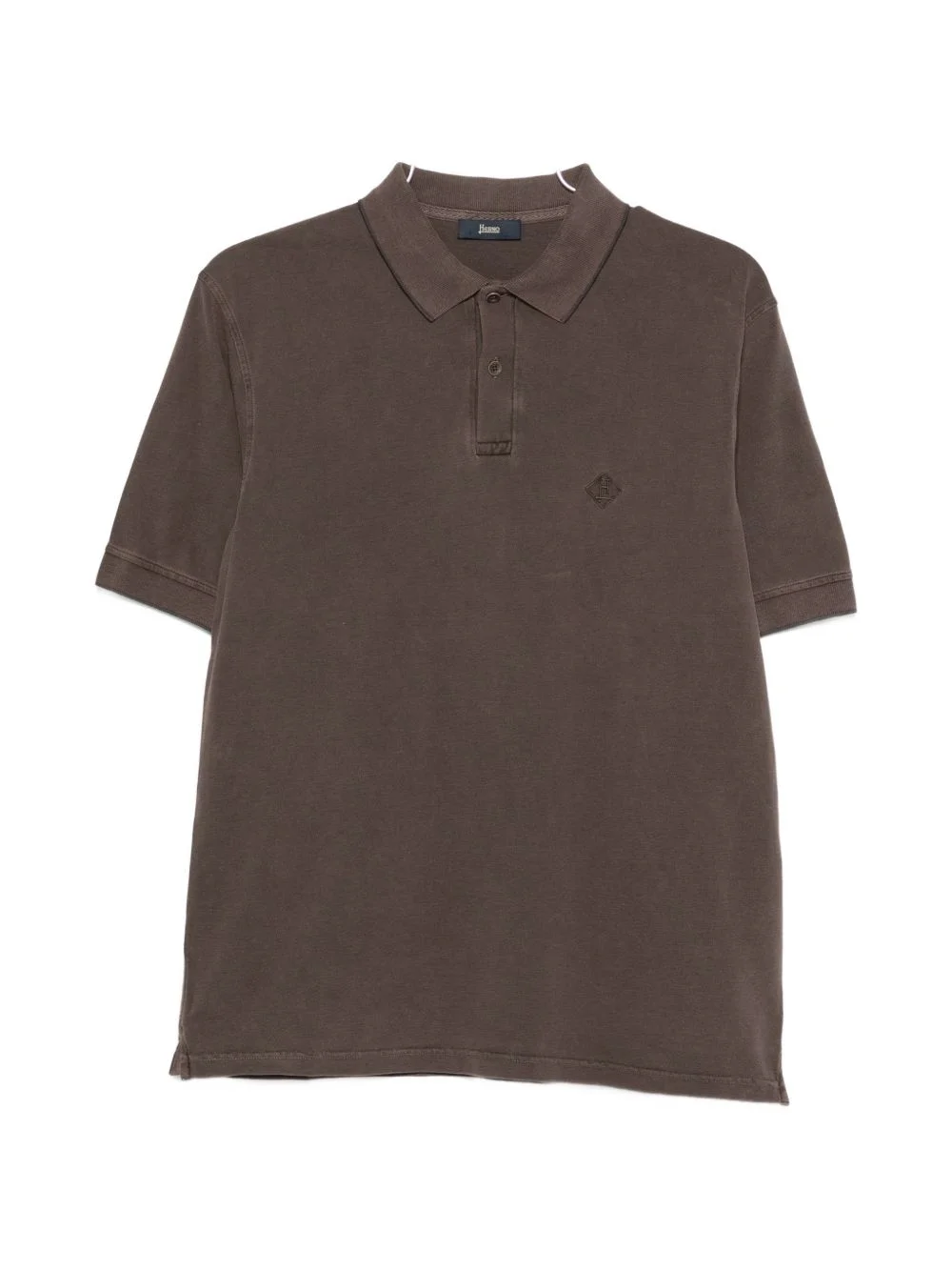 logo-embroidered polo shirt - 1