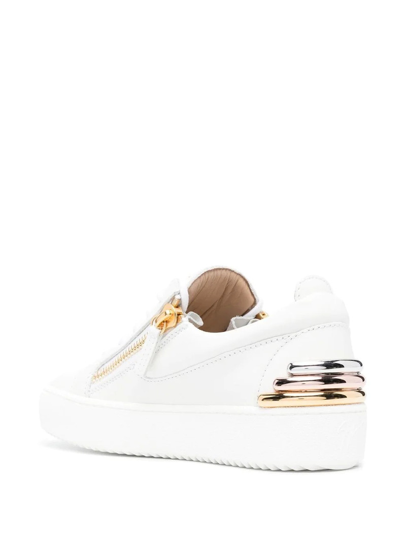 zip-details leather sneakers 3