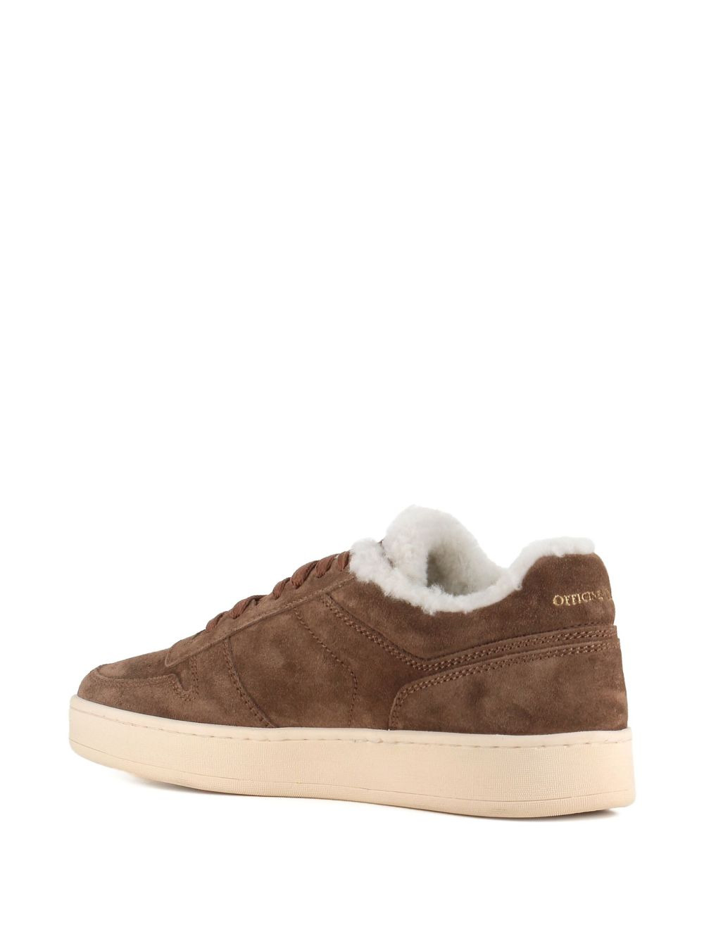shearling-lining suede sneakers - 3