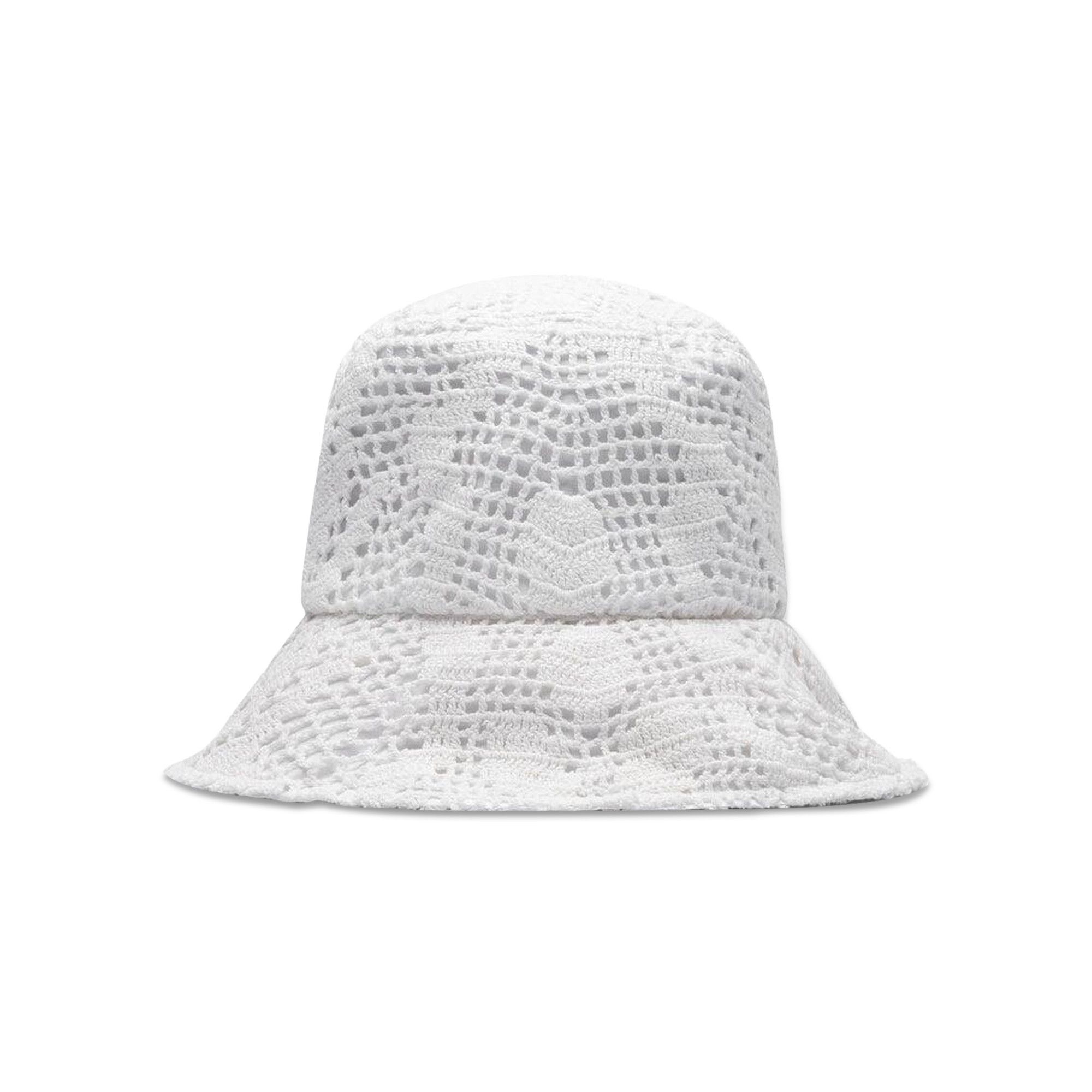 Comme des Garçons SHIRT Crochet Knit Bucket Hat 'White' - 1