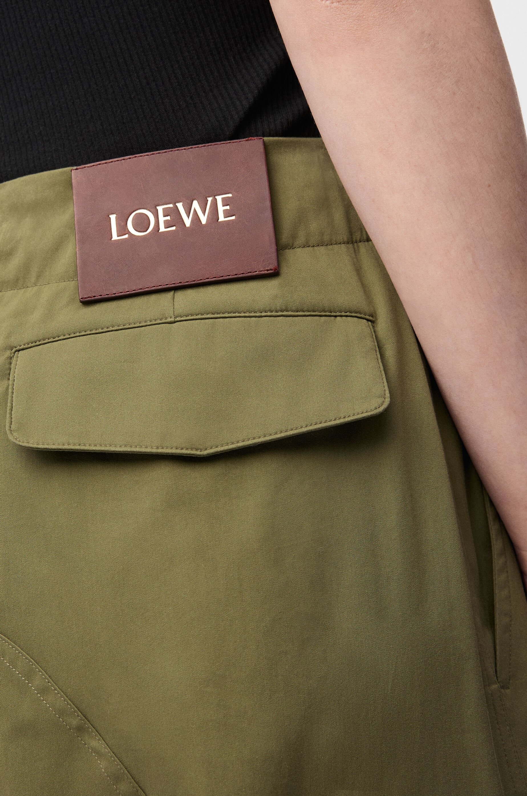 Cargo trousers in cotton and silk - 6