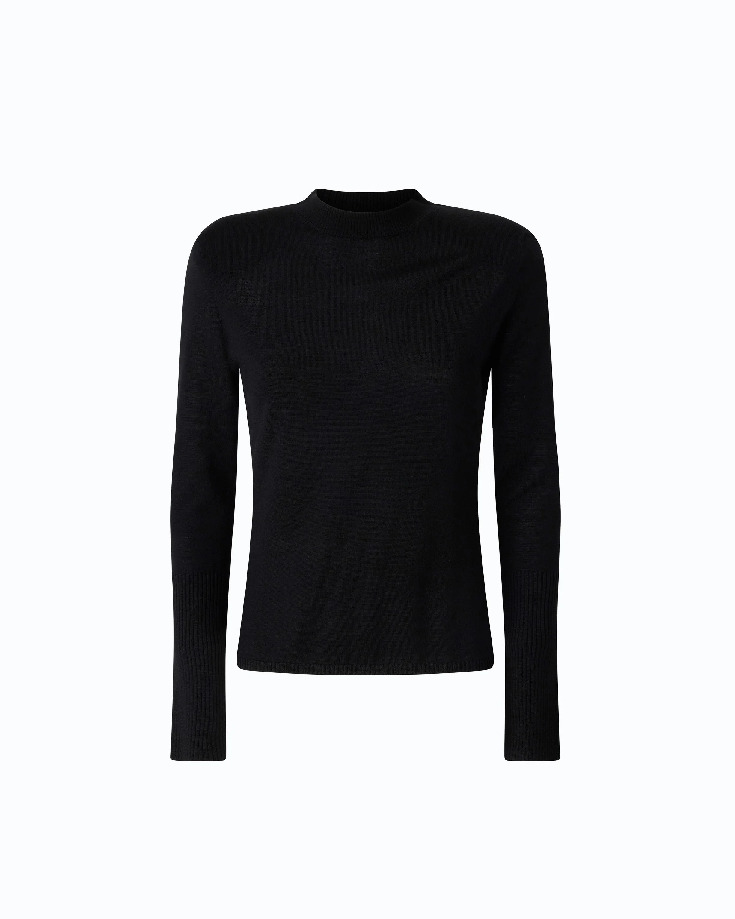 MERINO WOOL SWEATER WITH REMOVABLE SHOULDER PADS - 1