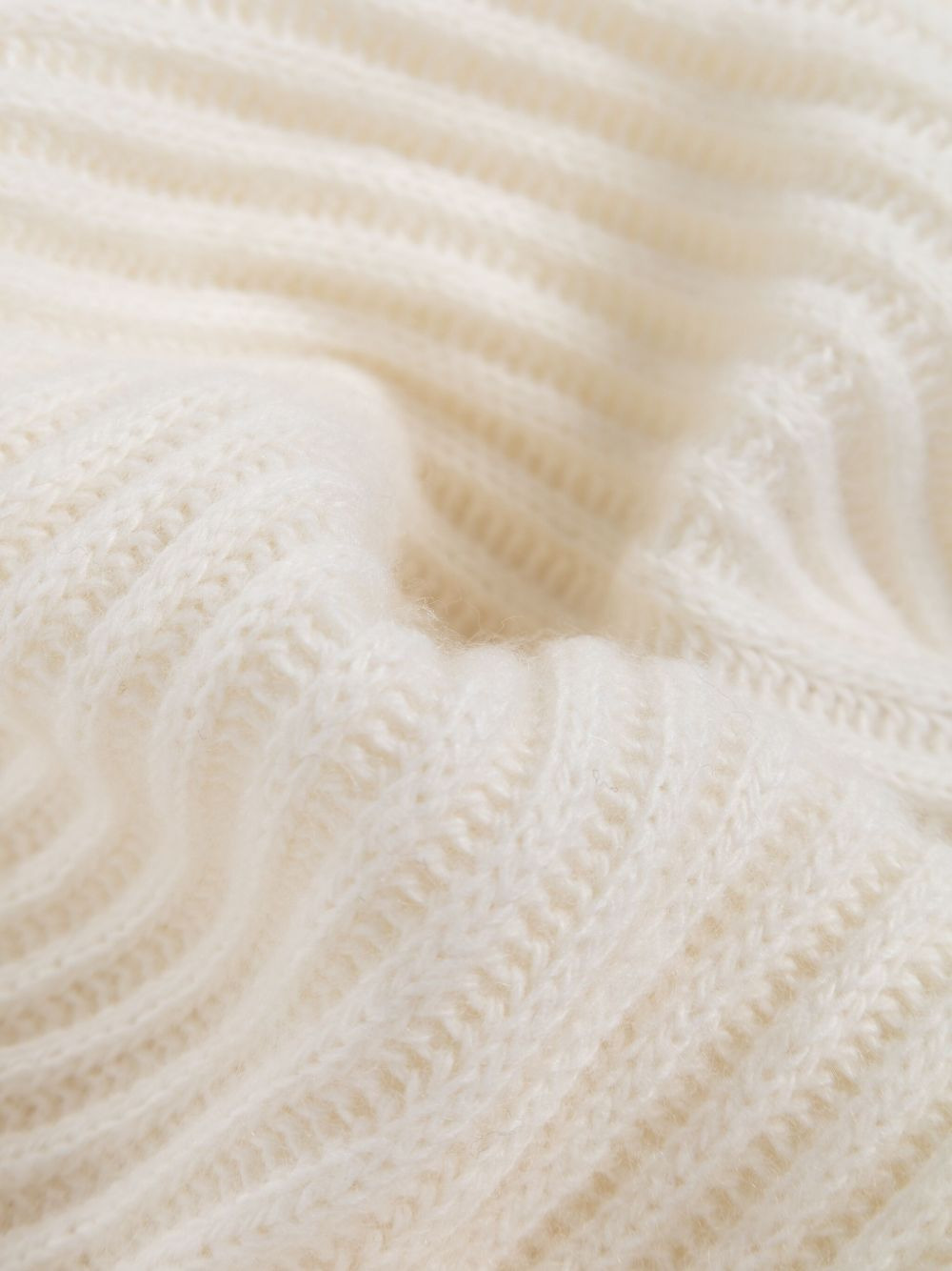 ribbed logo scarf - 3