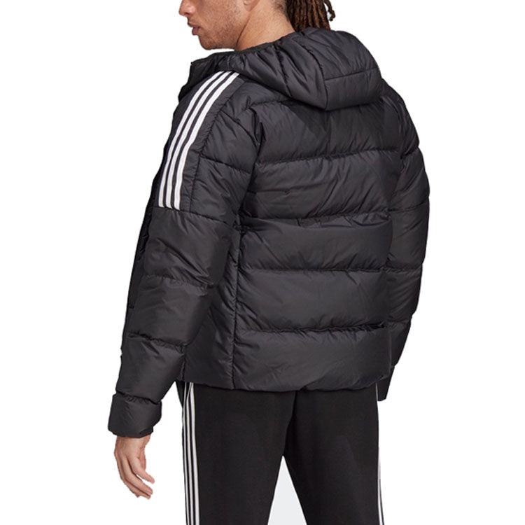 adidas Casual Sports hooded Stay Warm Down Jacket Black GT9141 - 4