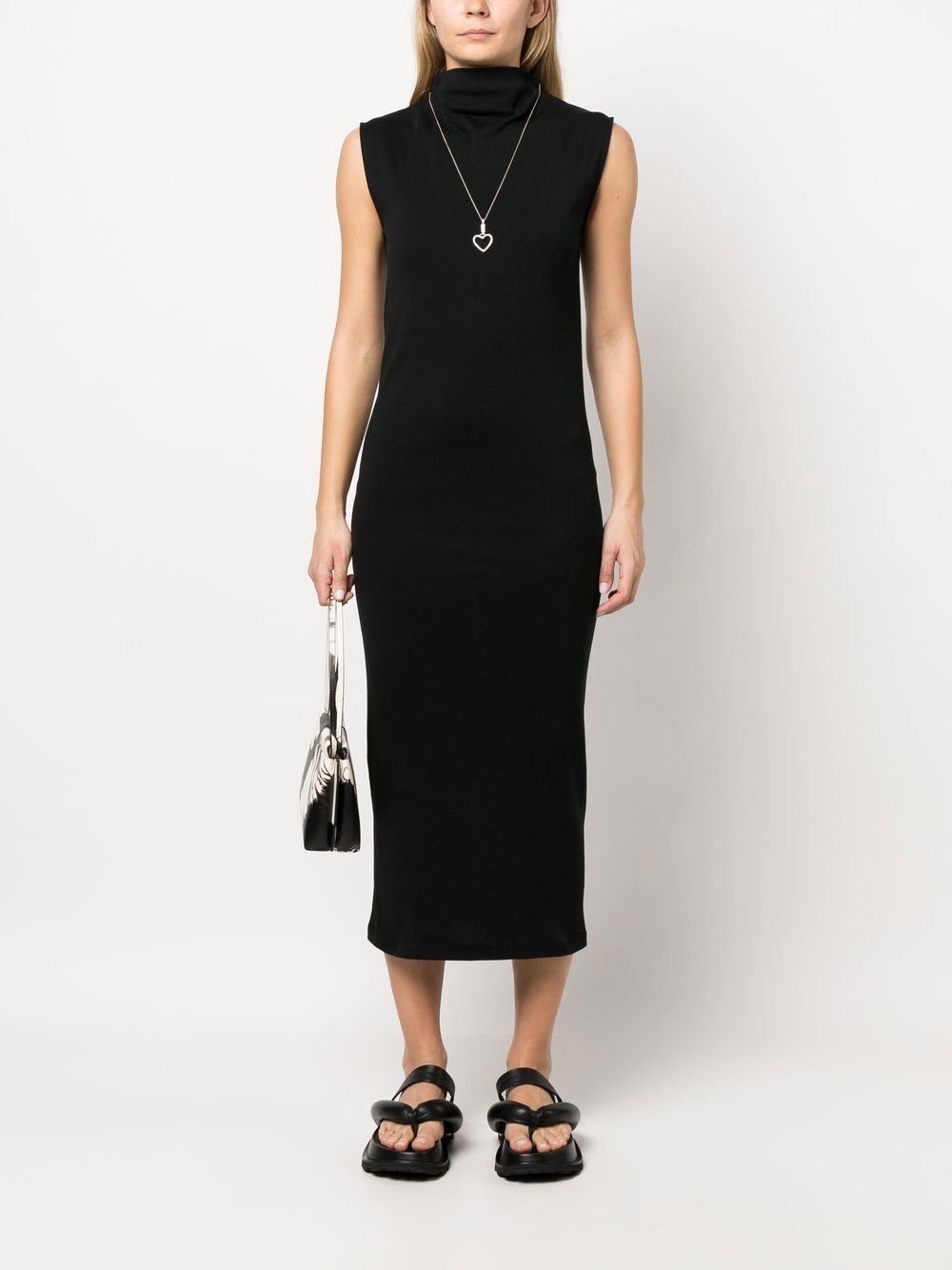 fitted sleeveless midi dress - 2