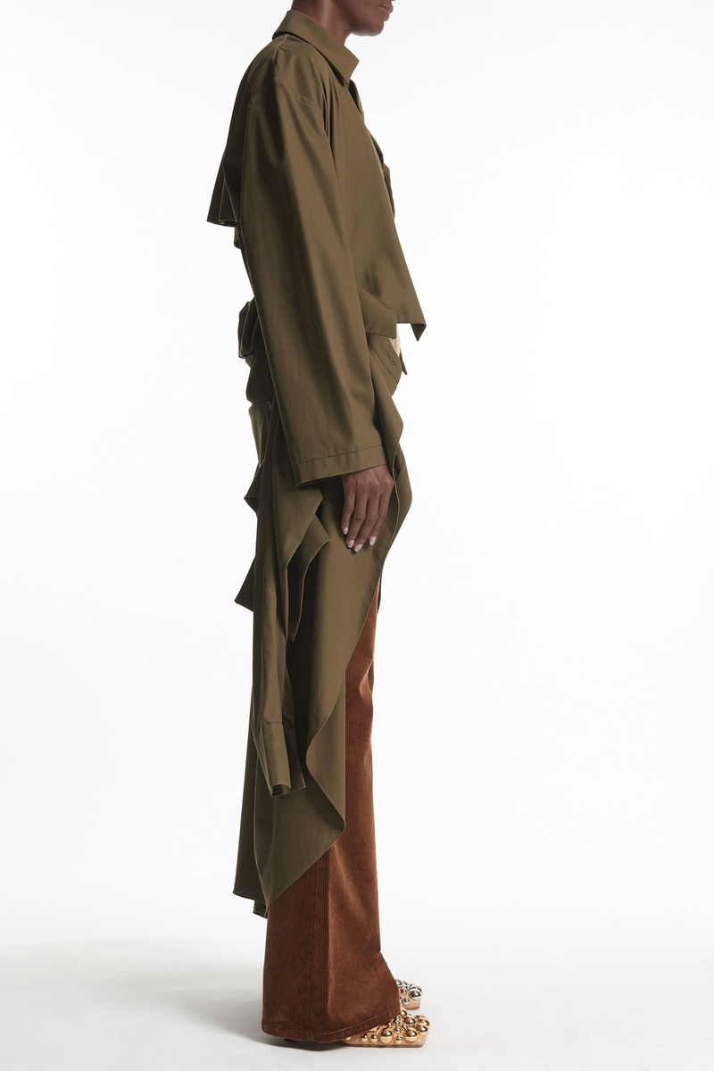 TRENCH COAT WITH SHIRT SLEEVE BELT KHAKI 7