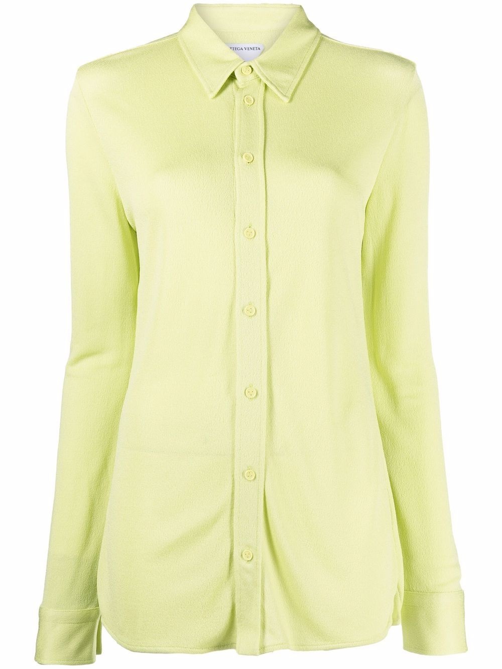 classic-collar crepe shirt - 1