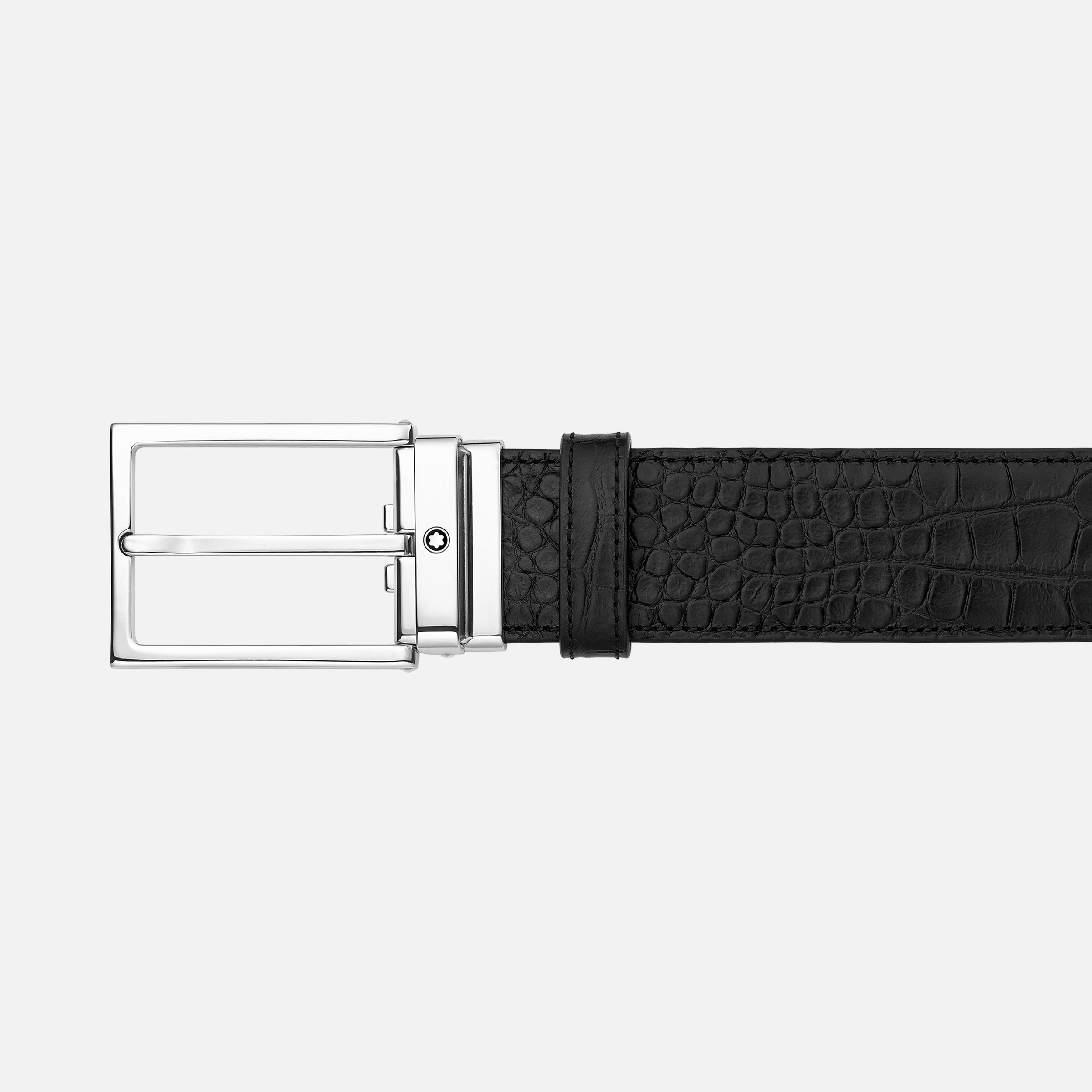 Black 35 mm leather belt - 2