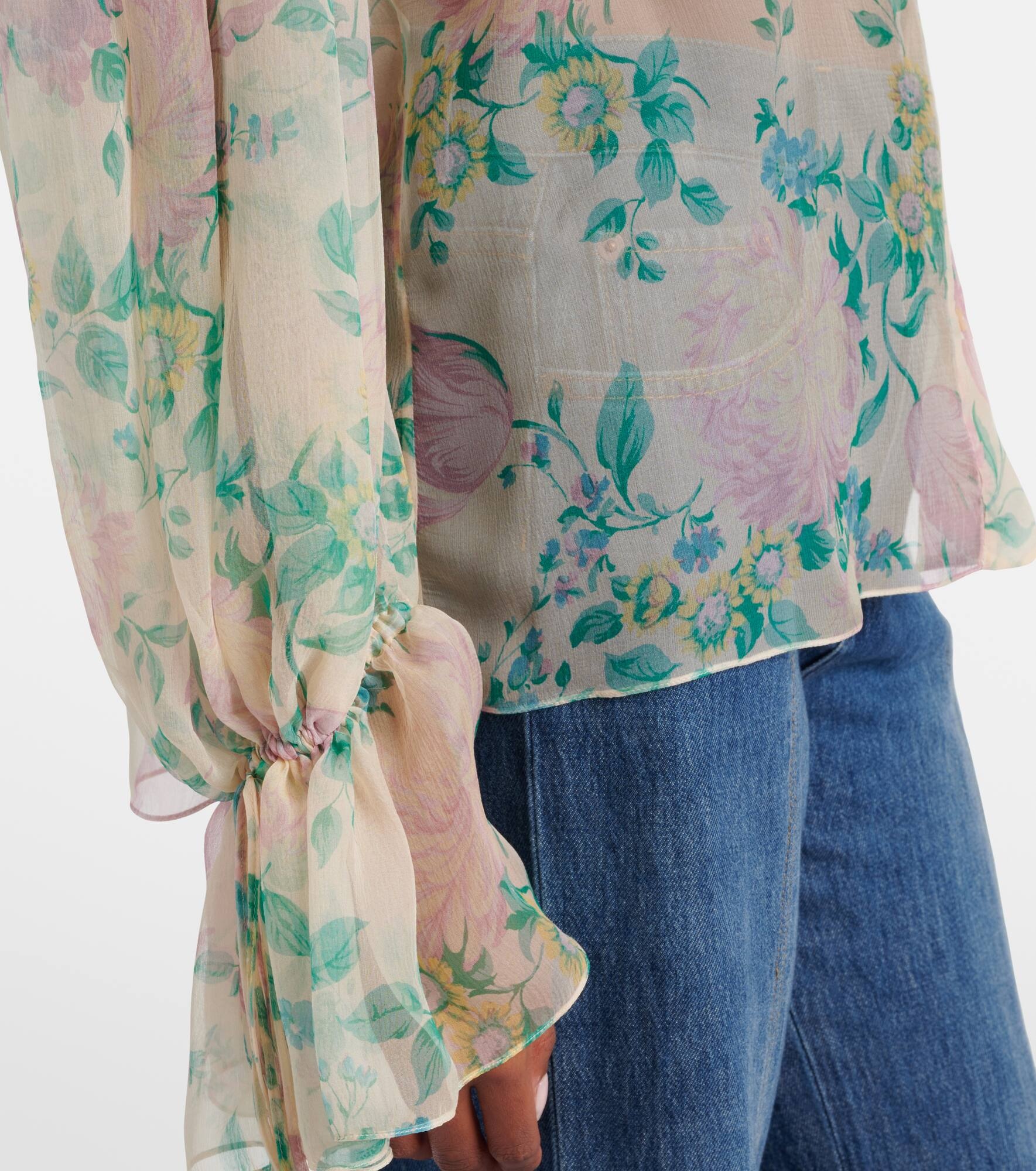 Sheer silk top - 5