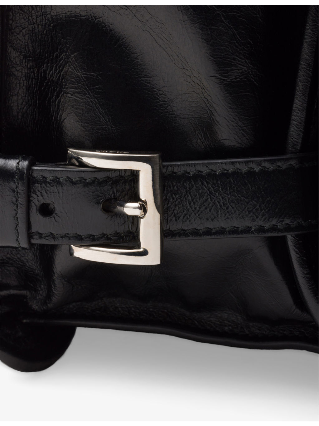 Branded-Plaque Patent-Leather Shoulder Bag - 7
